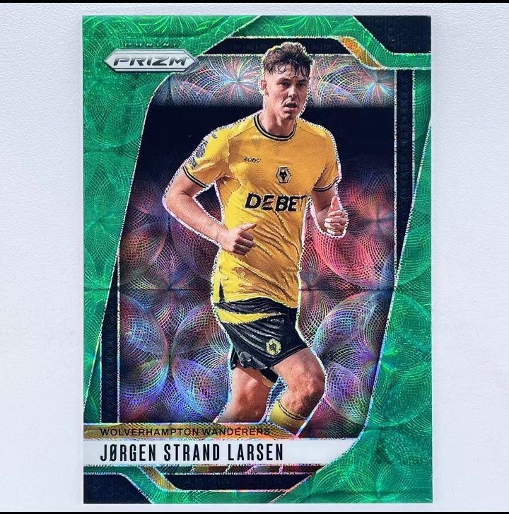 2024-25 Panini Prizm EPL Jorgen Strand Larsen Green Circle 3/5 Wolves  for sale on Ebay