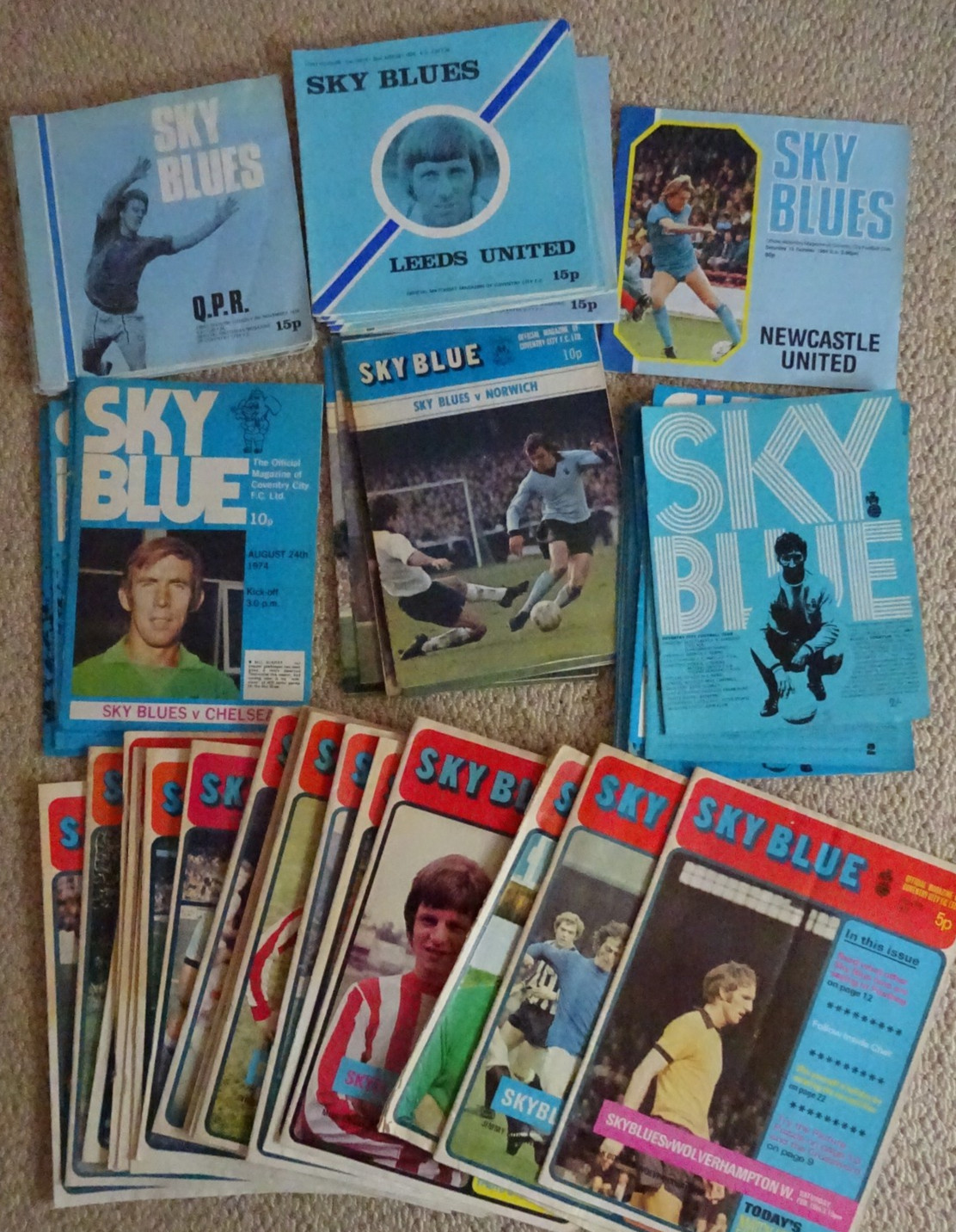 Collection of 54 different Coventry City programmes (1970-77) for sale on Ebay
