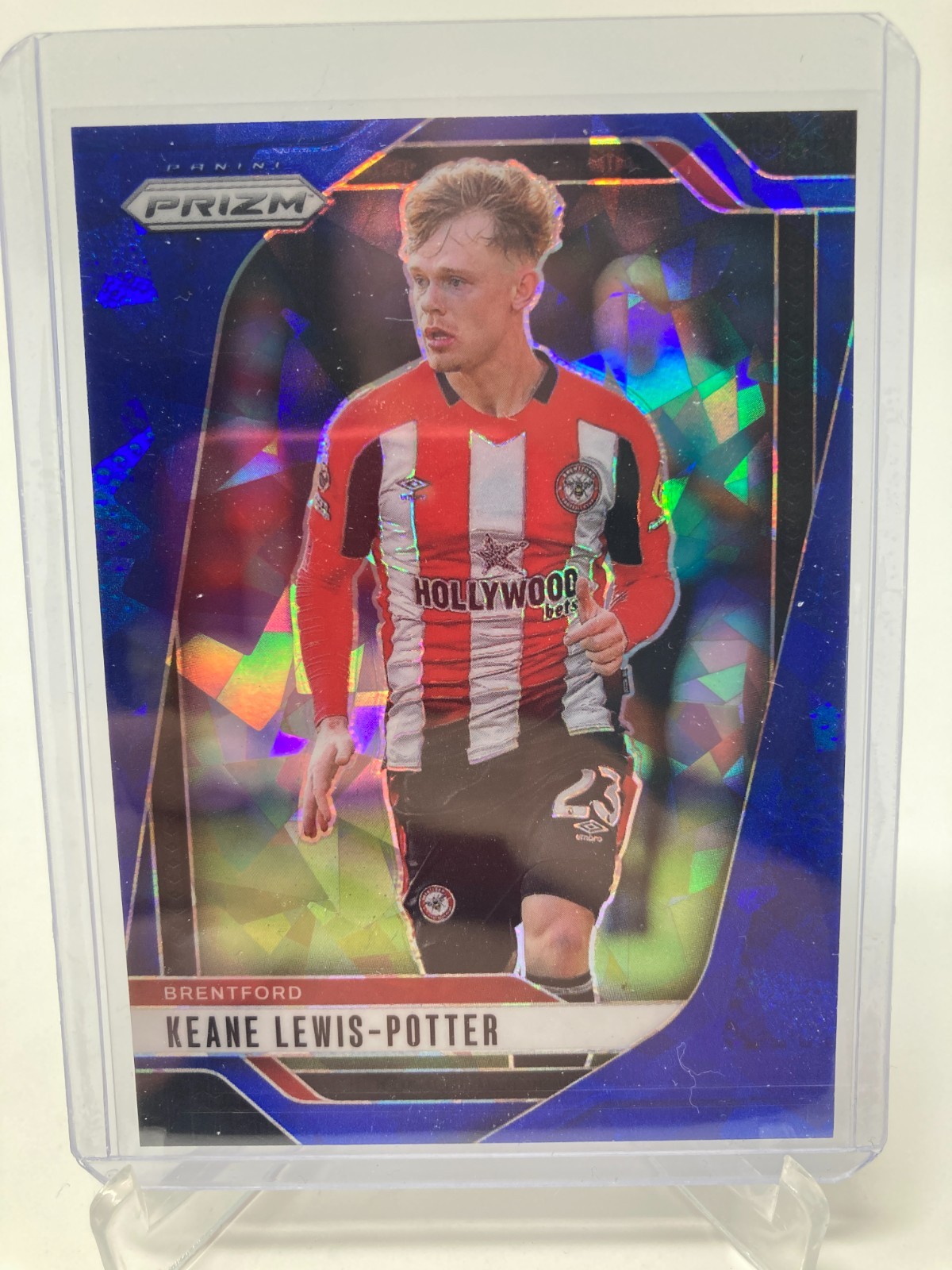 PANINI PRIZM PREM LGE 24/25 KEANE LEWIS-POTTER BRENTFORD BLUE CRACKED ICE 18/75. for sale on Ebay