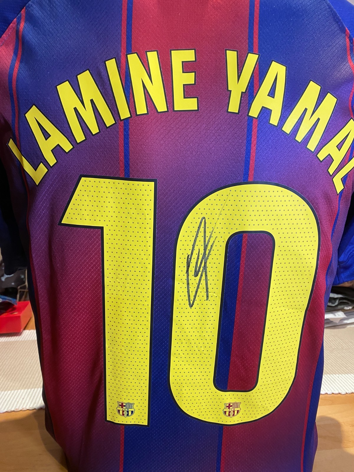 Lamine Yamal #10 Hand Signed NEW STOCK Barcelona 25/26 Jersey & Certified COA for sale on Ebay