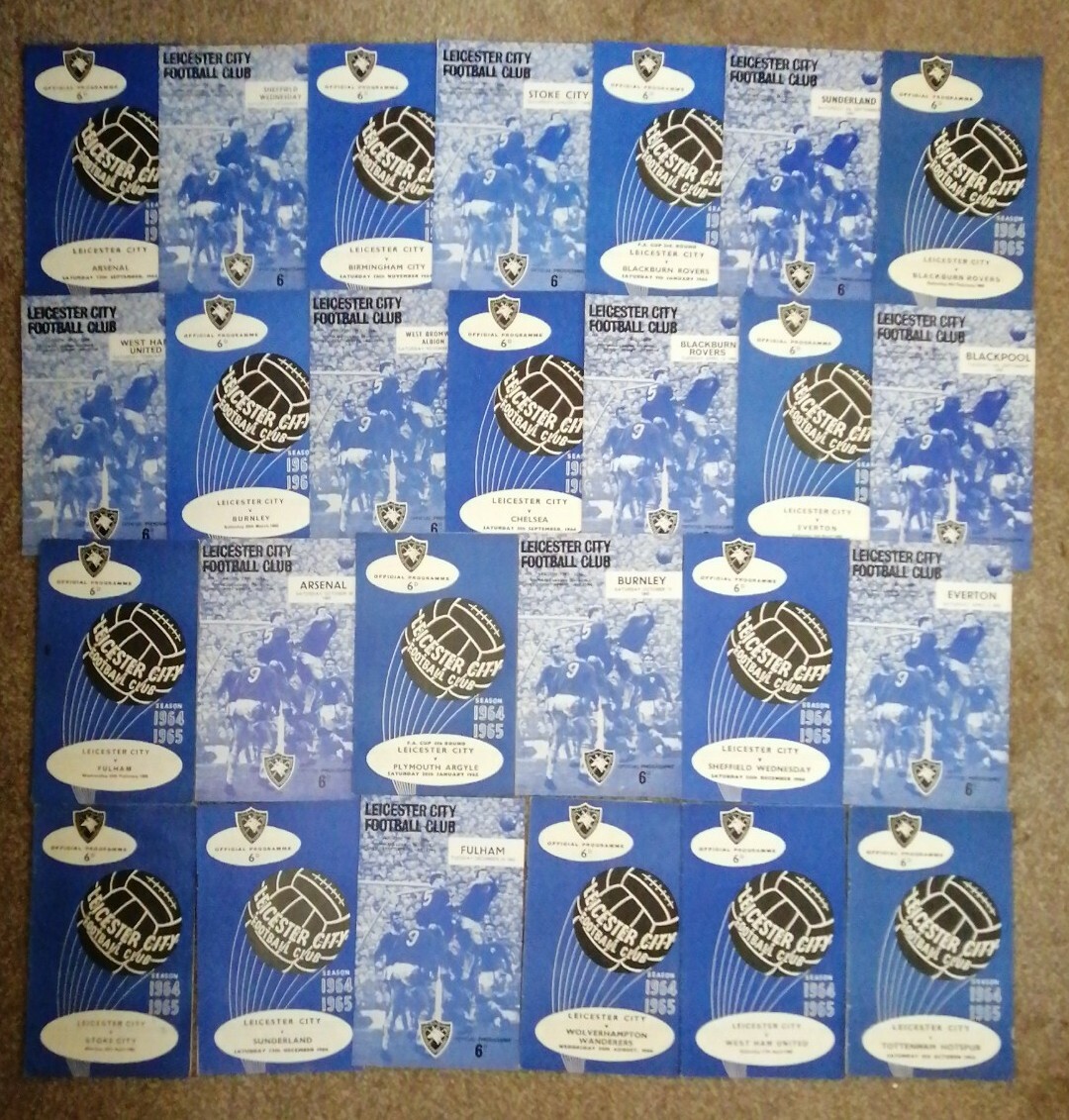 26 Different 1964/65 & 1965/66 Leicester City Home Programmes - Bulk 632 for sale on Ebay