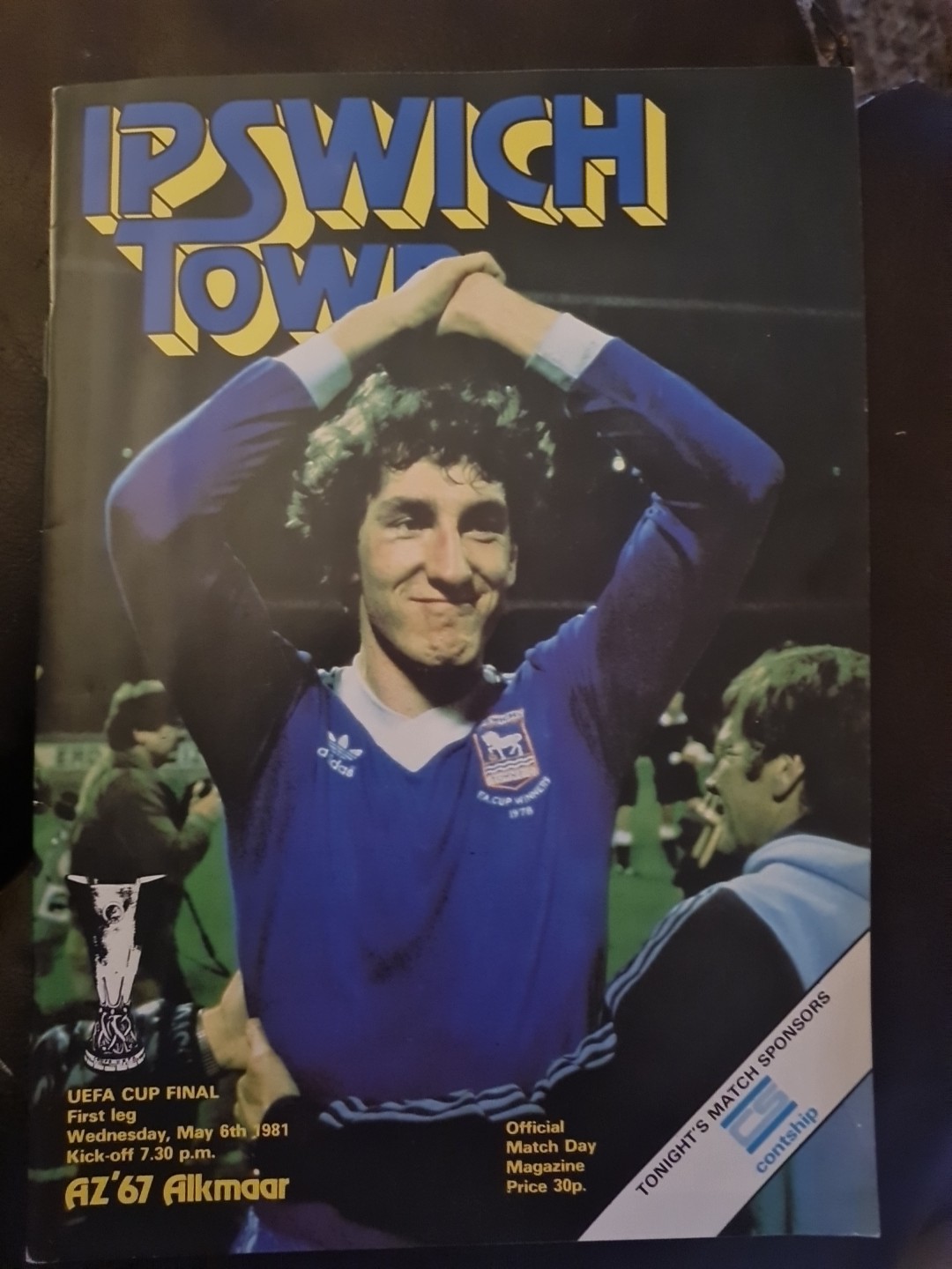 Ipswich Town v AZ Alkmaar Uefa Cup Final Programme 1981 for sale on Ebay