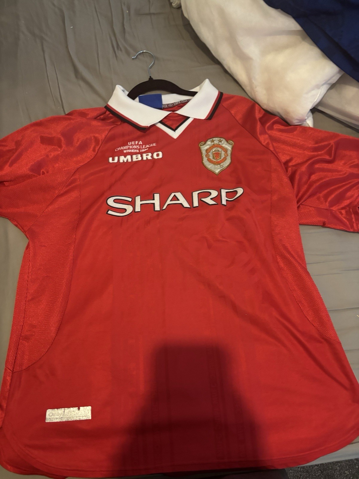 Manchester United 1999 Champions League Winner Shirt for sale on Ebay