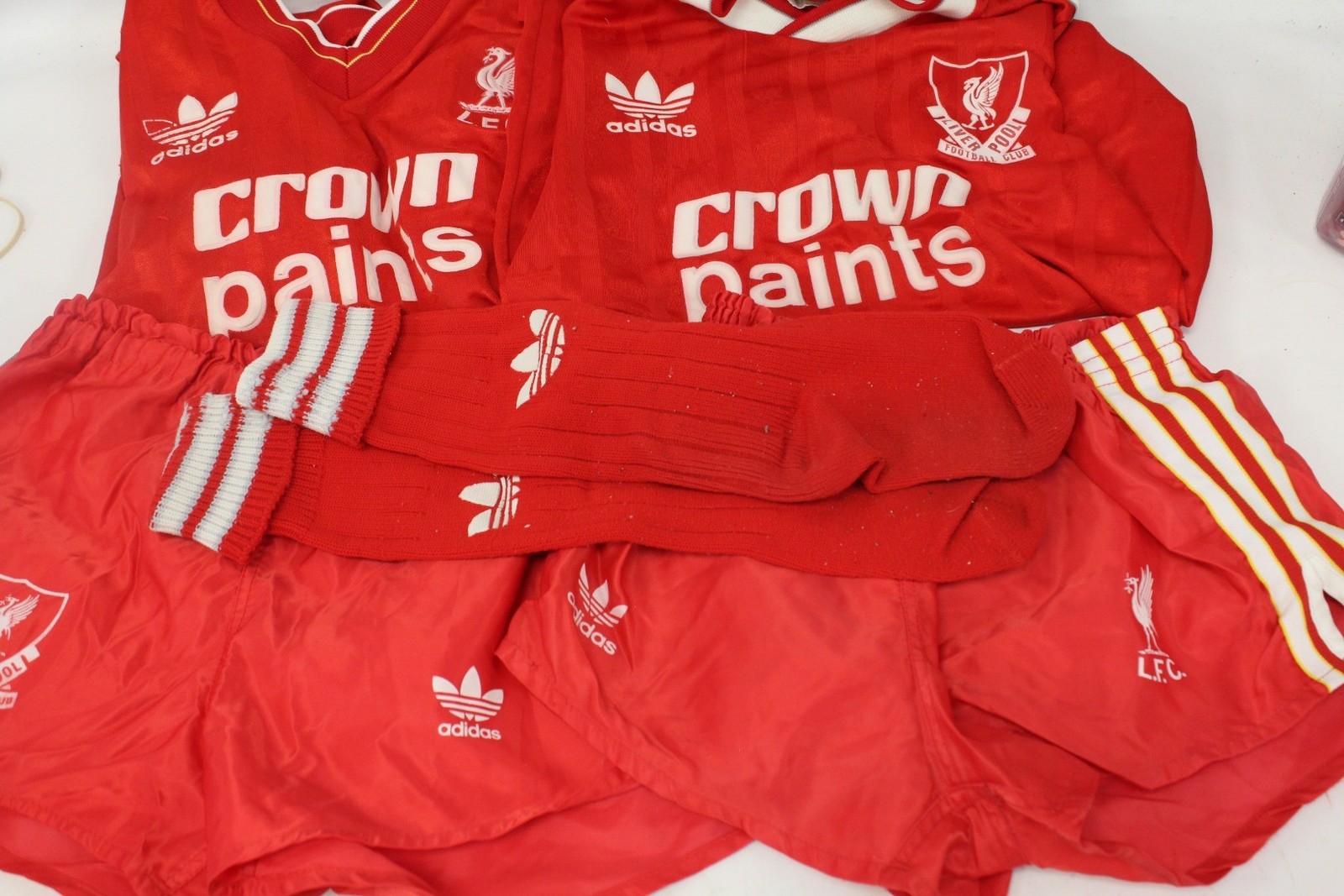 Junior's ADIDAS Classic Liverpool 1987-88 x2 Home Shirts x2 Shorts x1 Socks-S22 for sale on Ebay