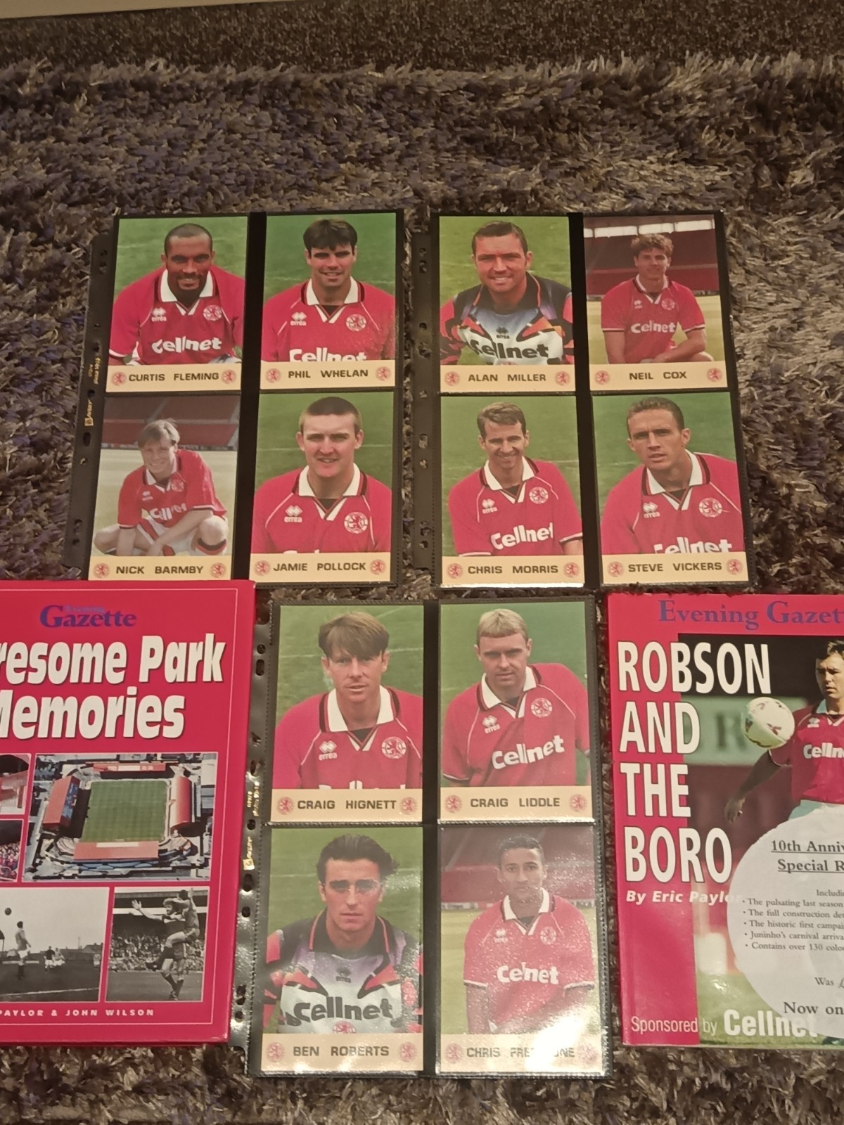 Middlesbrough FC 1995/96 team picture cards and two books of MFC  for sale on Ebay