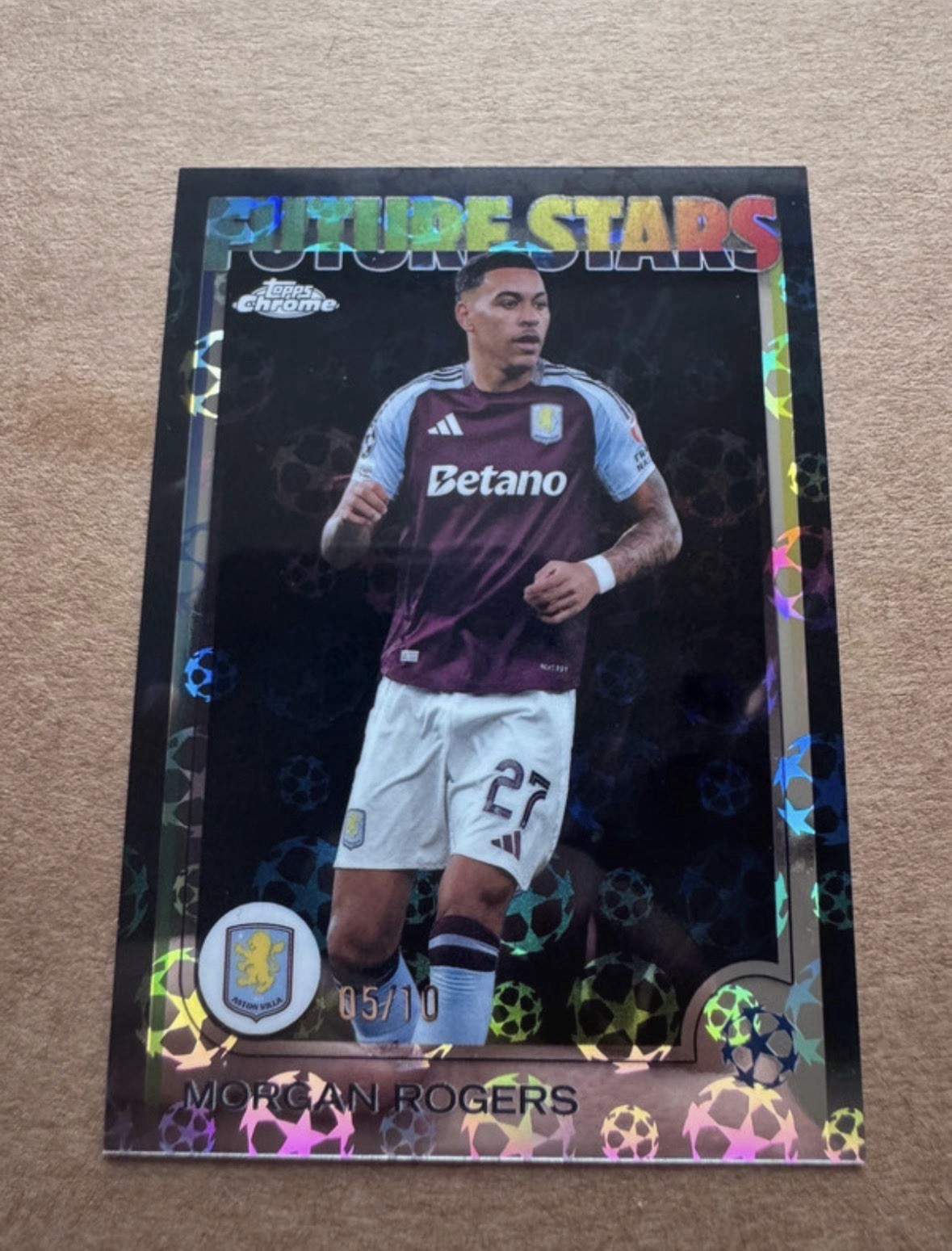 Topps UCC Chrome Sapphire 24/25 - Morgan Rogers /10 Future Stars - Aston Villa for sale on Ebay