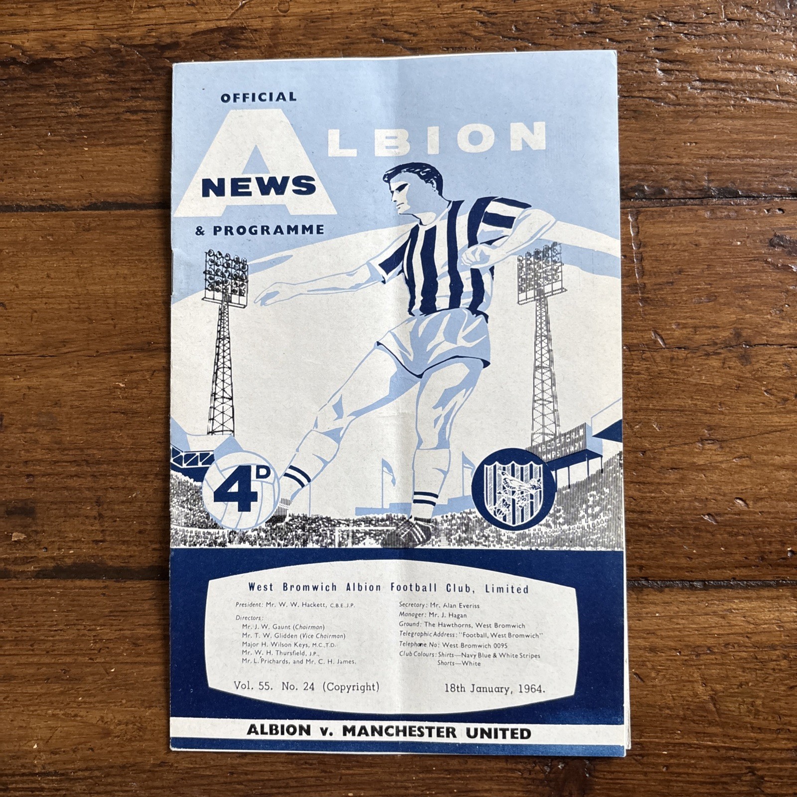 West Bromwich Albion v Man Utd 63-64 Div 1 ‘George Best Debut Season’ No Writing for sale on Ebay
