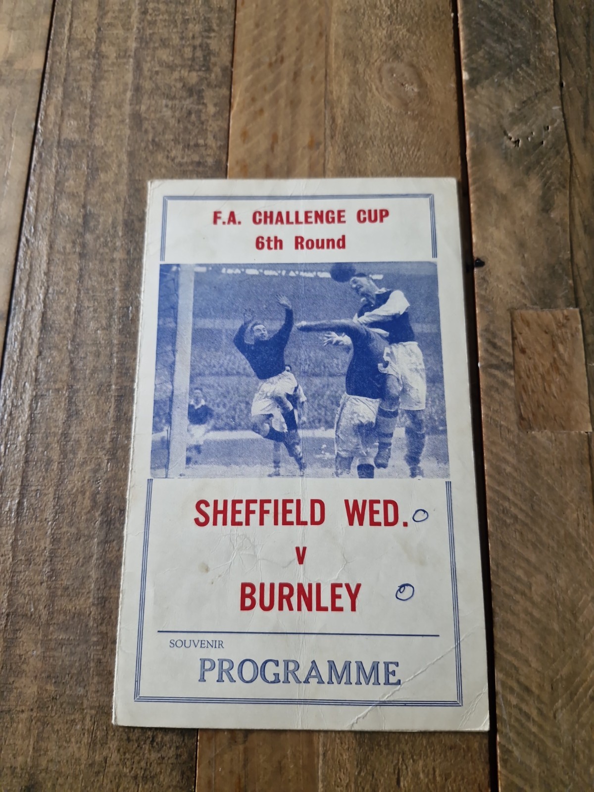 F.A. Cup 6th round Programme Sheffield Wednesday v Burnley March 1961 Pirate for sale on Ebay