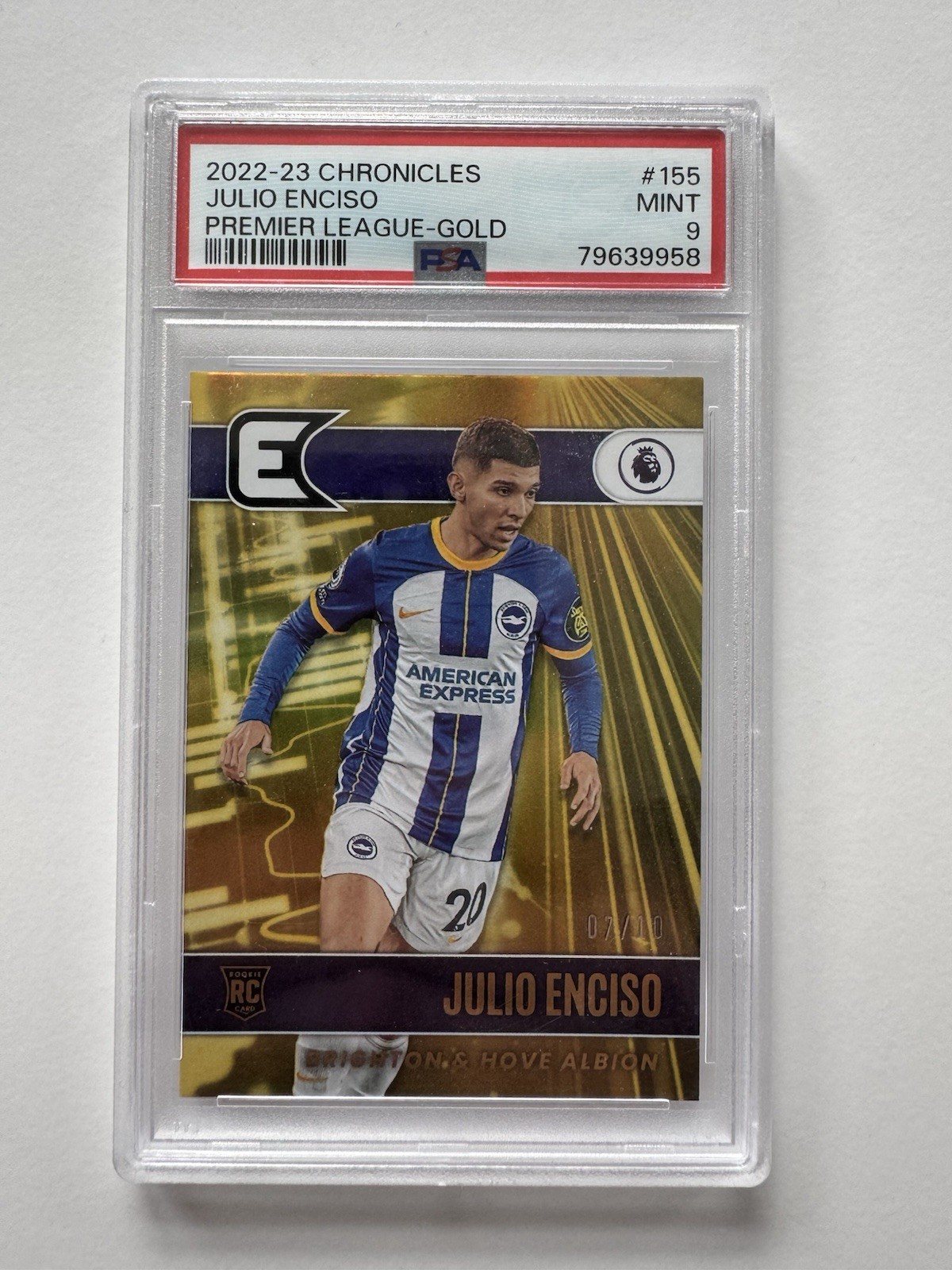 PSA 9 MINT Julio Enciso 7/10 Rookie Chronicles 22/23 Brighton And Hove Albion￼ for sale on Ebay