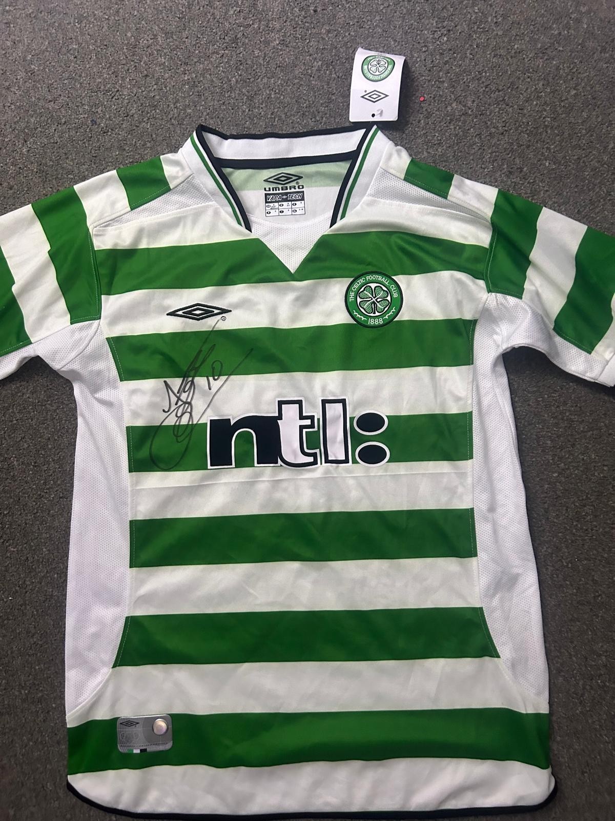 JOHN HARTSON SIGNED CELTIC HOME SHIRT for sale on Ebay