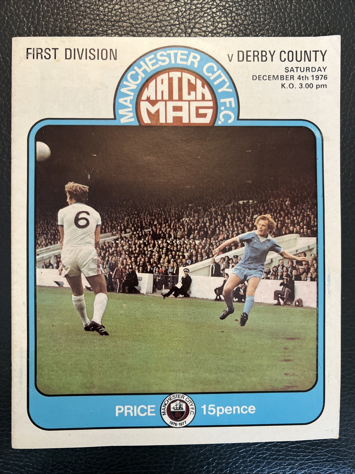 4.12.1976. Manchester City v Derby County, (Div 1). for sale on Ebay