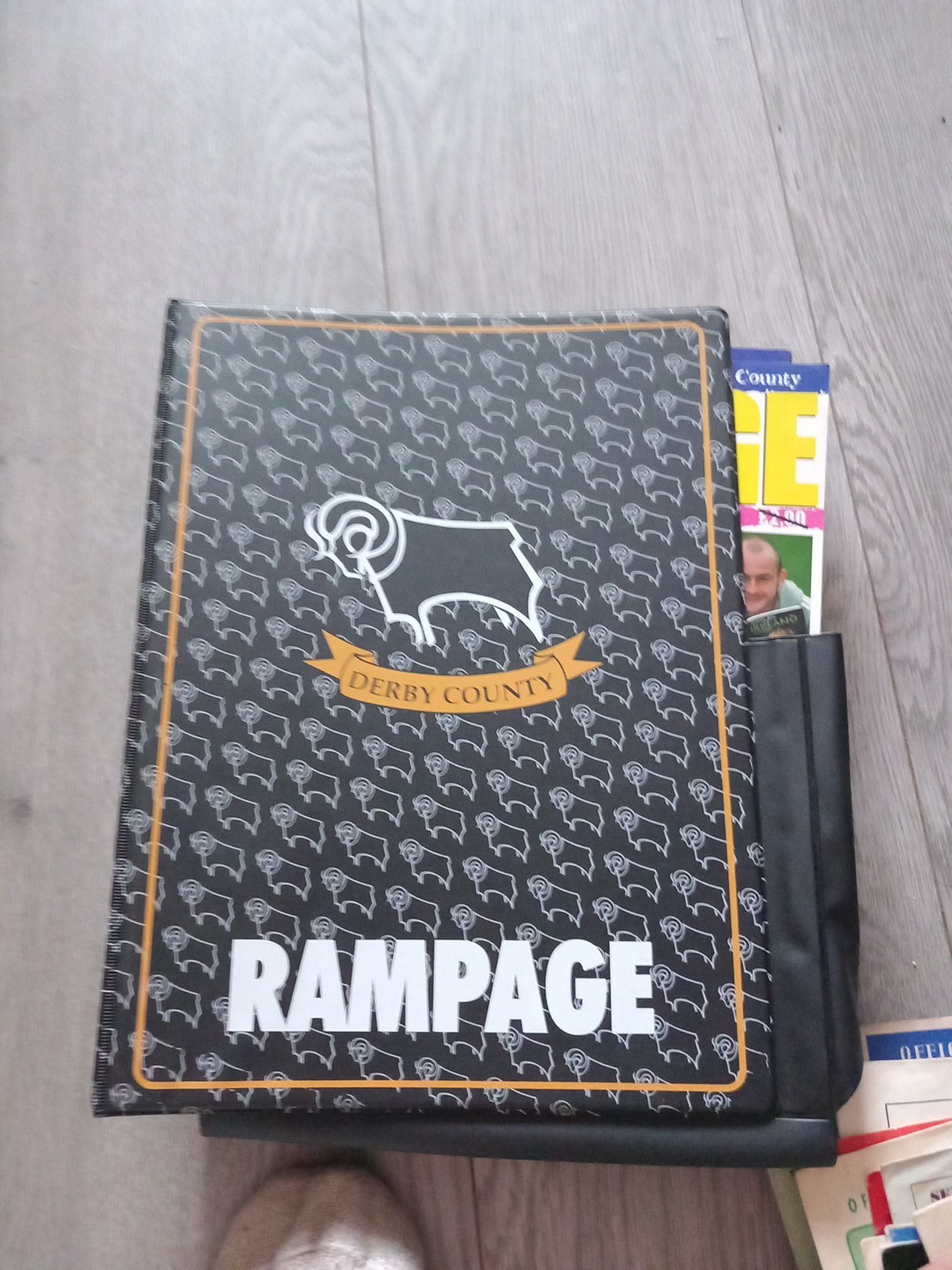 DERBY COUNTY RAMOAGE MAGAZINES NOS1-14 WITH BINDER for sale on Ebay