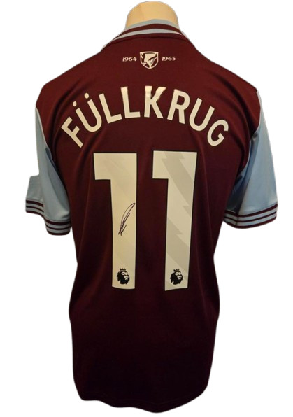 Niclas Fullkrug Hand Signed West Ham 2024/25 Home Shirt with COA for sale on Ebay