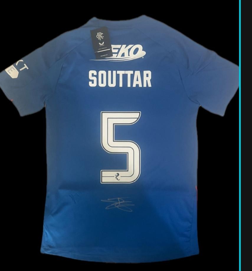 JOHN SOUTTAR SIGNED RANGERS HOME SHIRT WITH PROOF for sale on Ebay