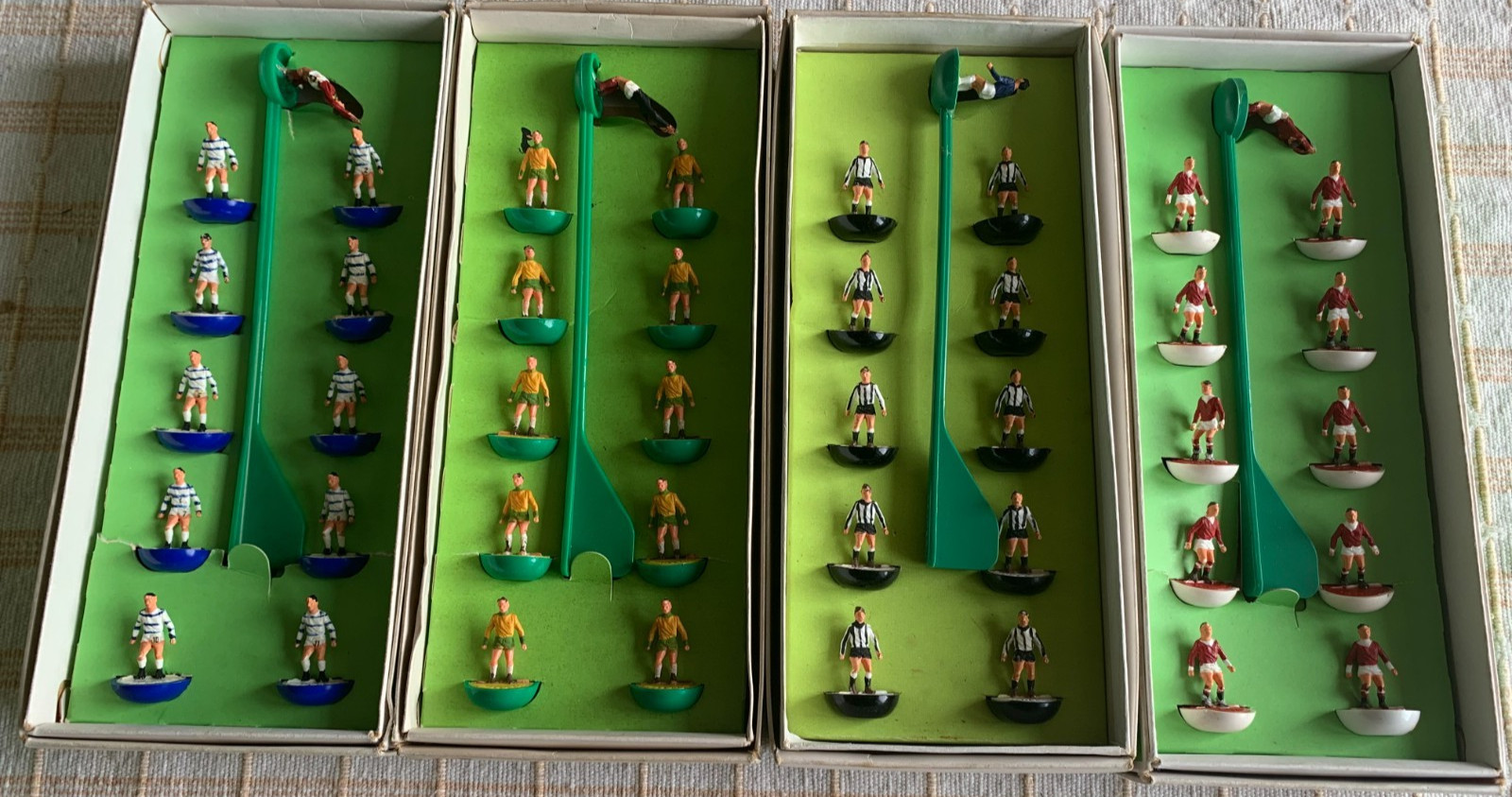 Subbuteo HW teams x 4 joblot refs 8, 11 (correct box), 28 correct box, and 100 for sale on Ebay