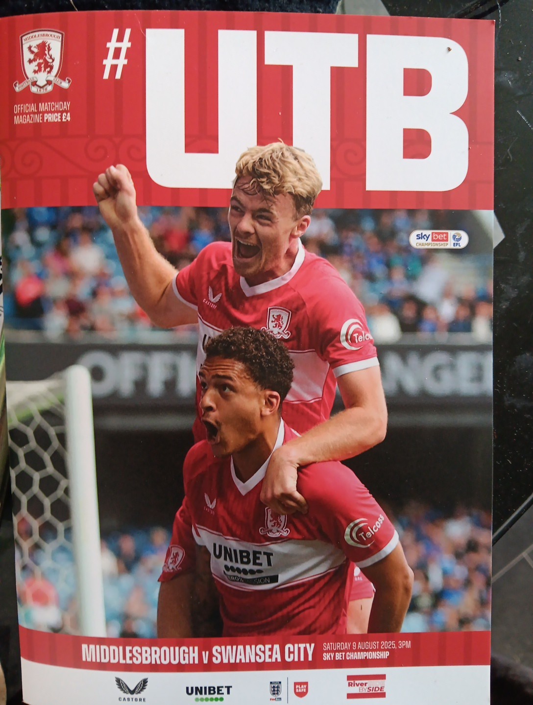 MIDDLESBROUGH SWANSEA CITY 2025 OFFICIAL CHAMPIONSHIP PROGRAMME for sale on Ebay