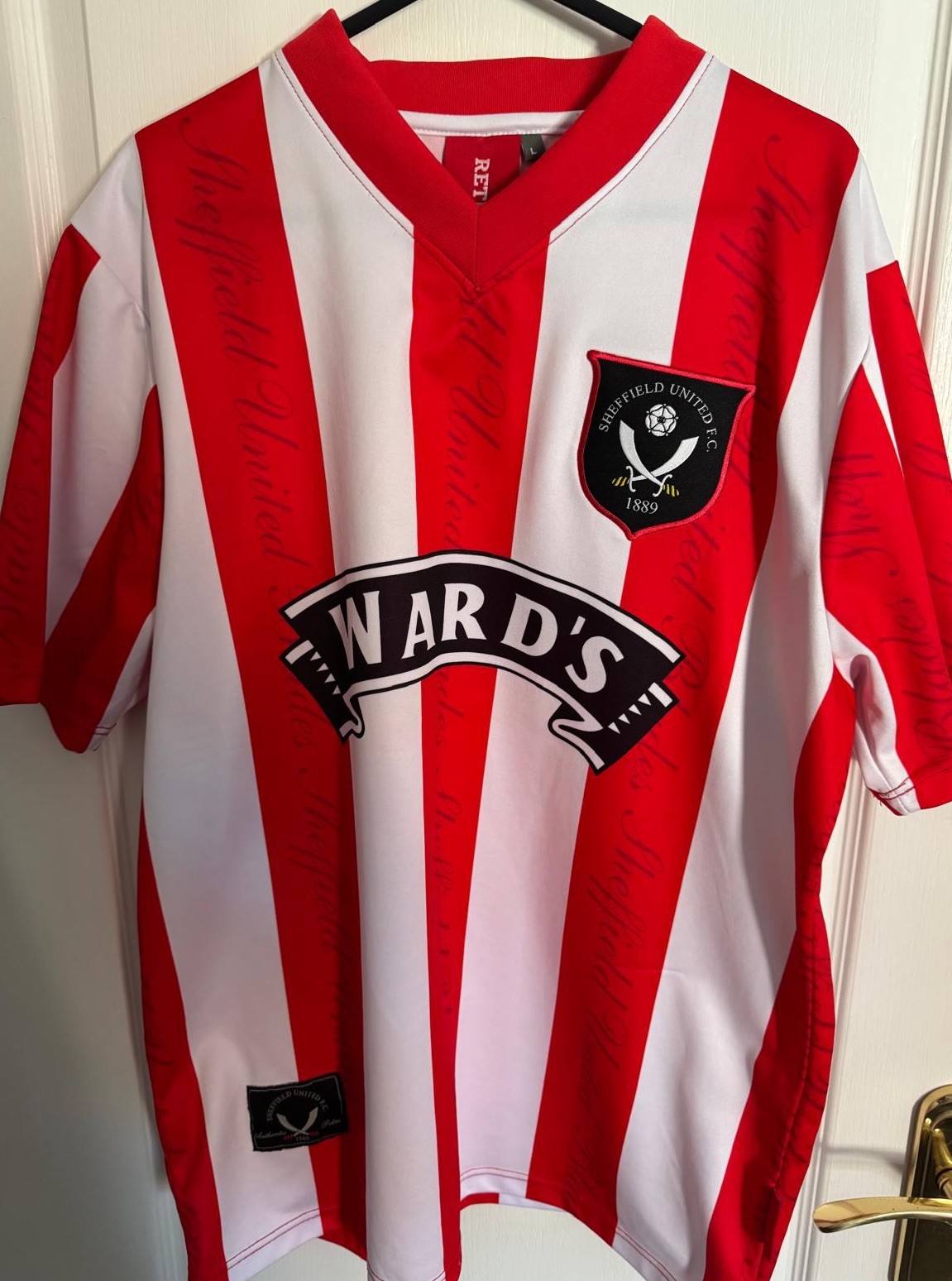 Sheffield United 1996/97 Home Shirt Large Remake  for sale on Ebay