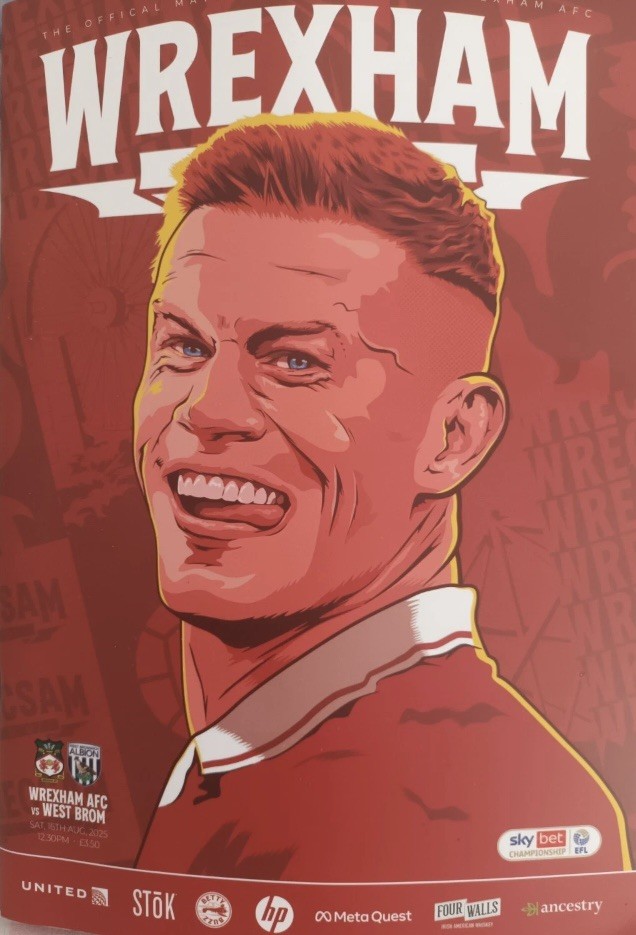 Wrexham v W.B.A Official Match Programme 16th August 2025 for sale on Ebay