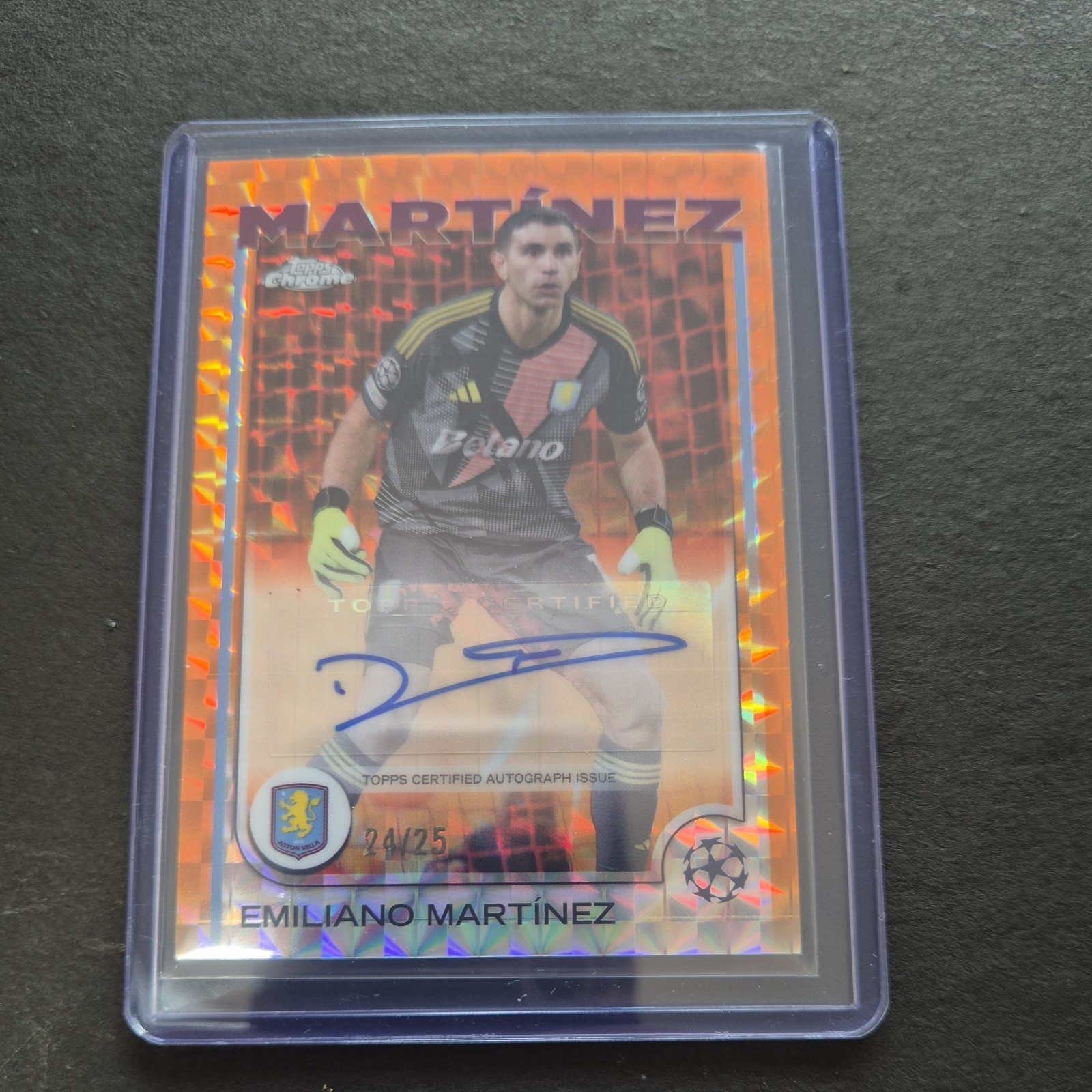 Emiliano Martinez Auto 2024/2025 Topps UCC Logofractor Aston Villa 24/25 for sale on Ebay