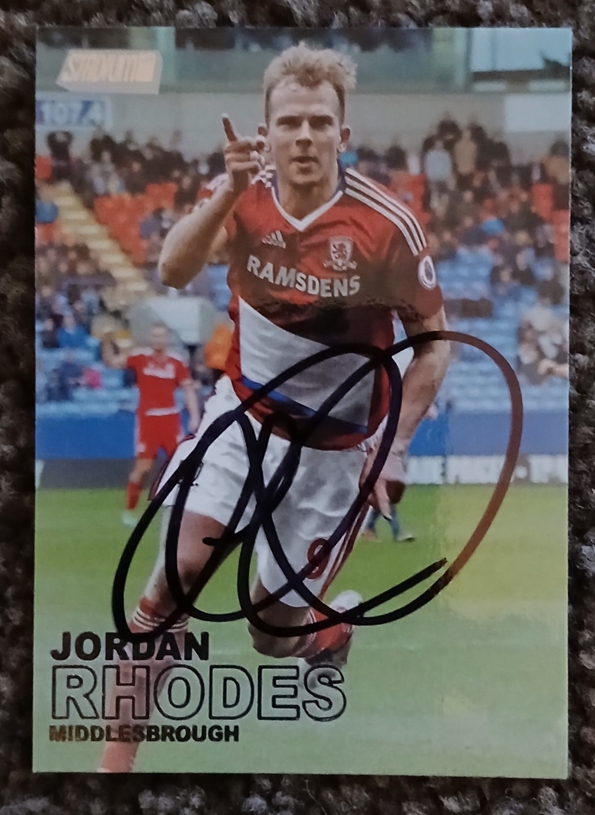 MIDDLESBROUGH Jordan Rhodes Signed Topps Football Card for sale on Ebay