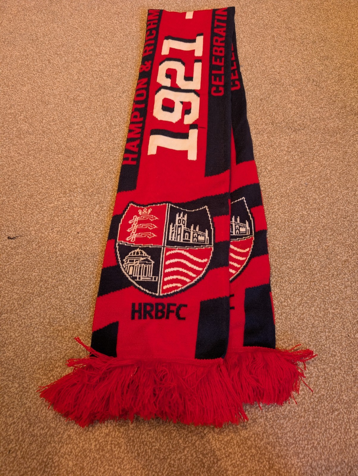 Hampton And Richmond Borough Football Club Scarf for sale on Ebay