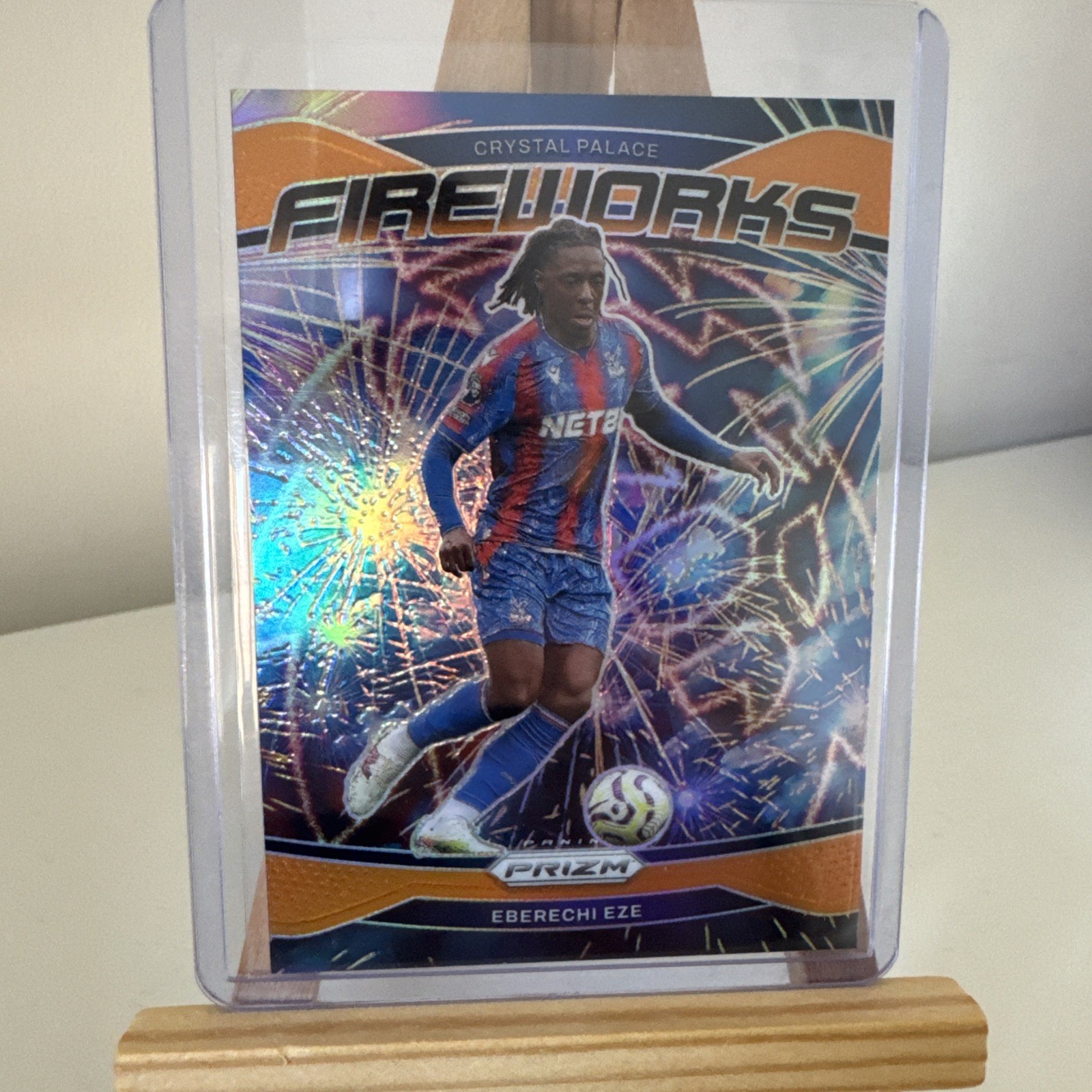 2025 Panini Prizm PL Eberechi Eze Fireworks Crystal Palace - Orange /25 for sale on Ebay
