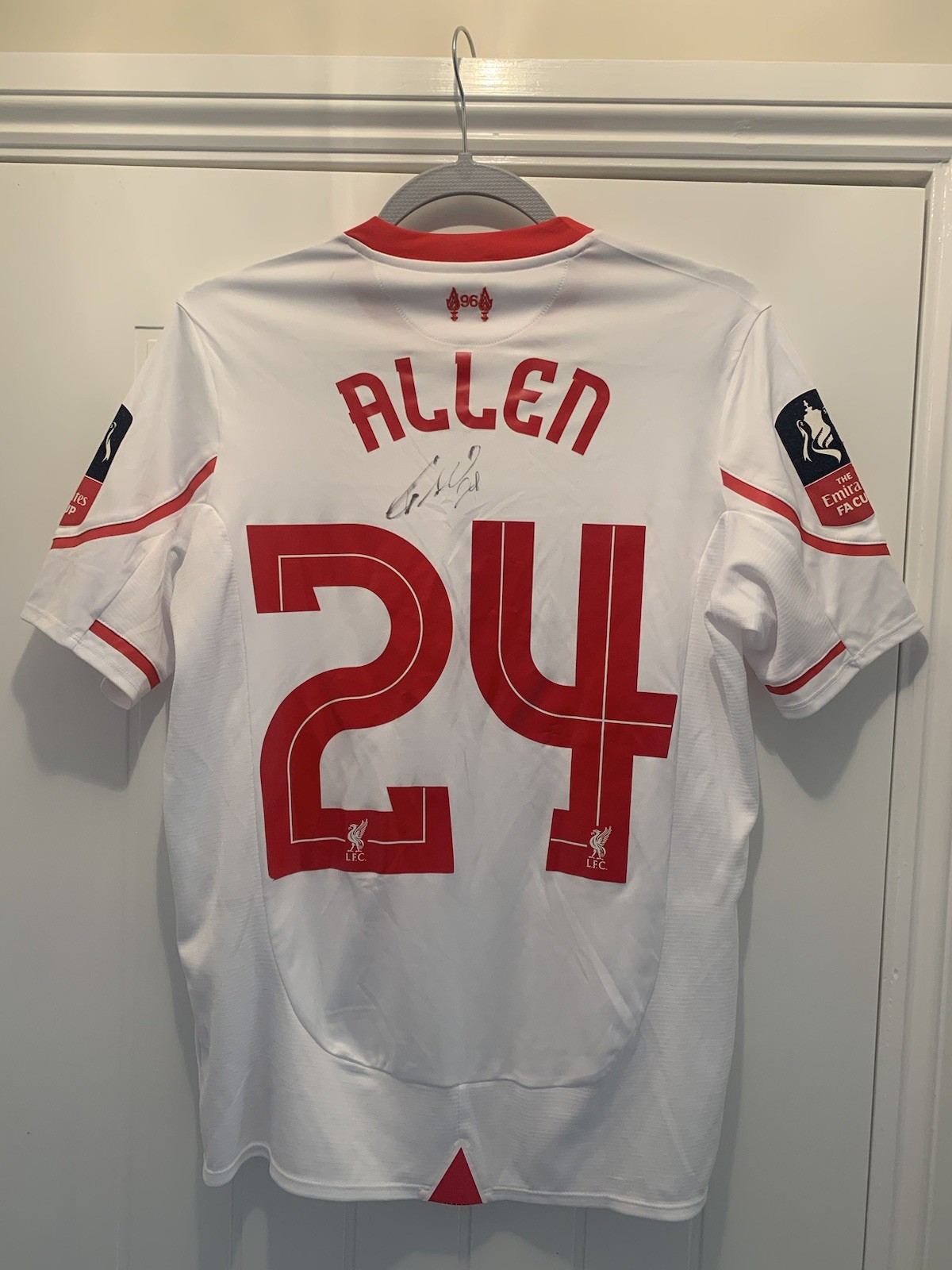 Match Worn Signed Joe Allen Liverpool 2015/16 Shirt  for sale on Ebay