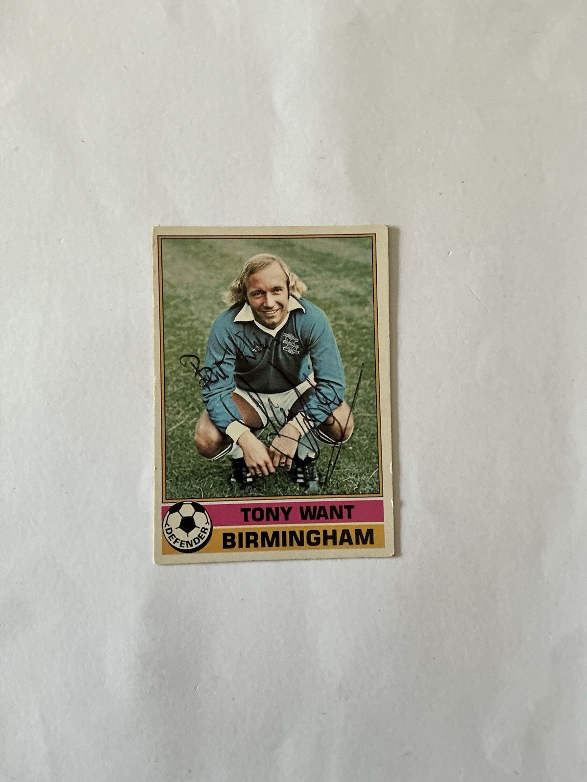 TONY WANT  Birmingham City  Signed Topps Card. for sale on Ebay