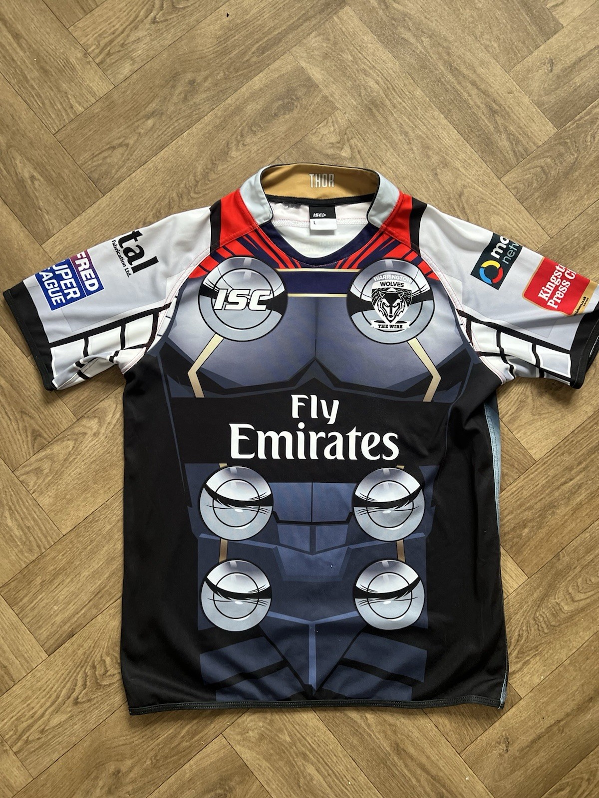 Warrington Wolves Thor Jersey Size Large 2017 for sale on Ebay