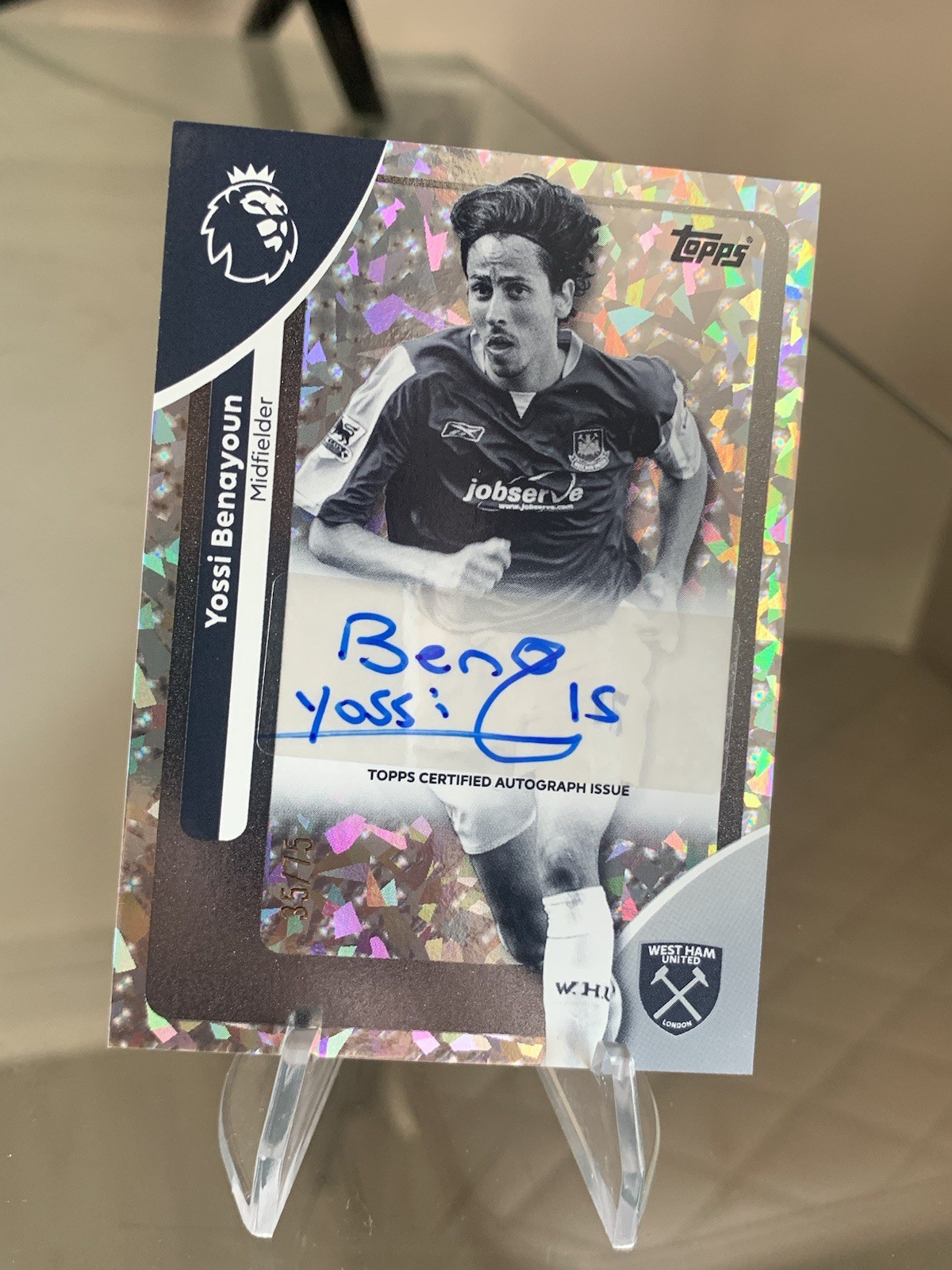 Yossi Benayoun /75 Auto West Ham icy Sparkle Topps Premier Leaugue 2026 Debut for sale on Ebay