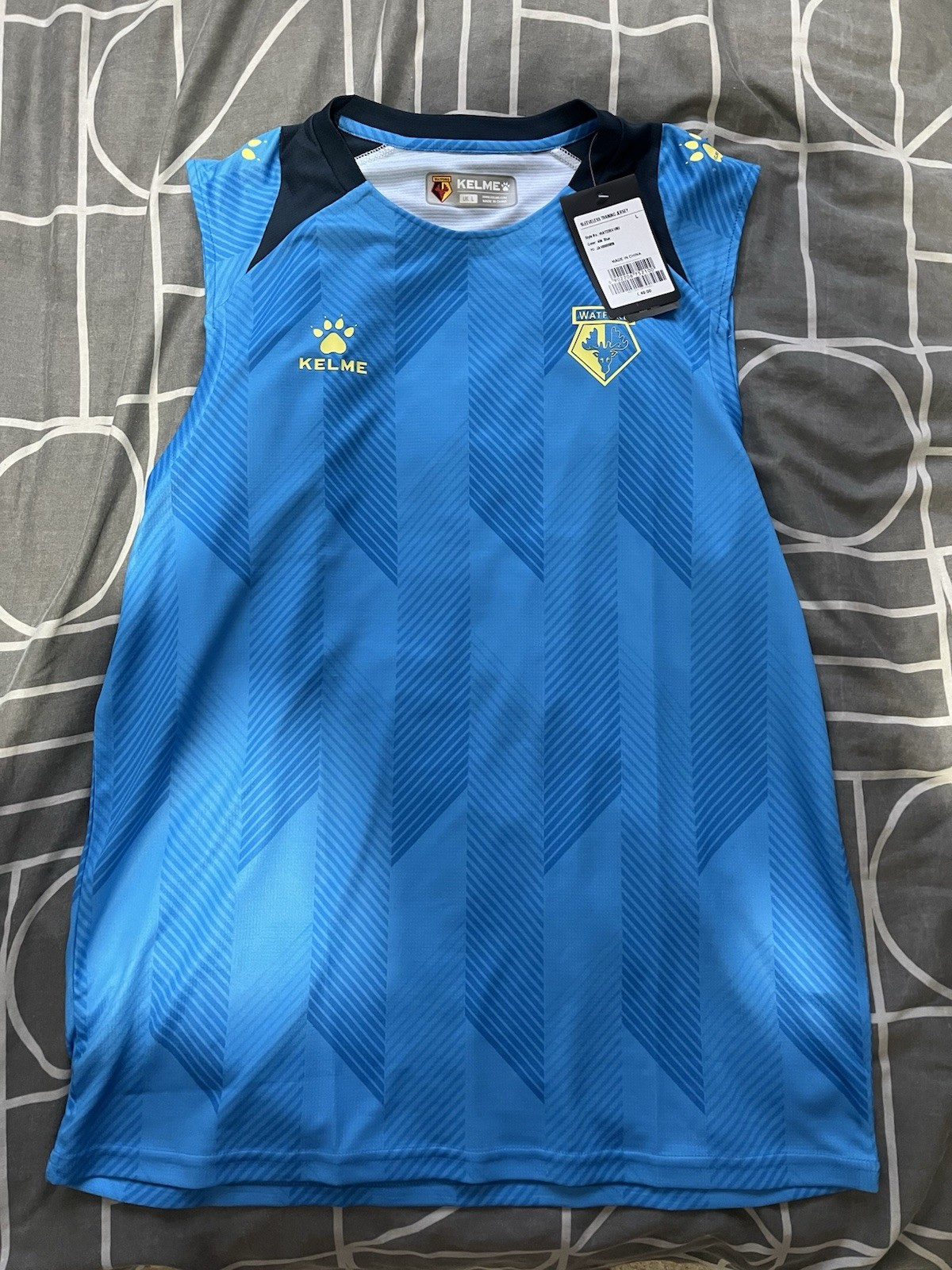 Watford FC Training Vest Kelme Blue Large for sale on Ebay
