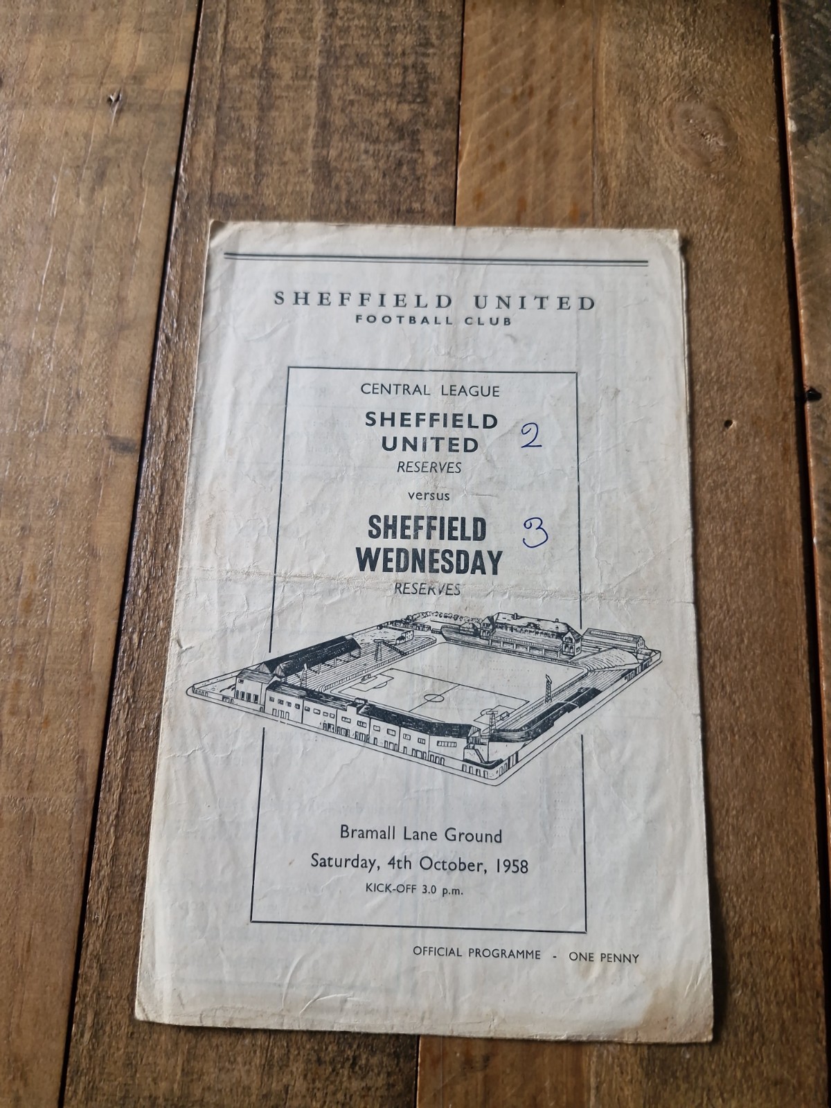Sheffield United Reserves V Sheffield Wednesday Reserves 1958 Central League for sale on Ebay