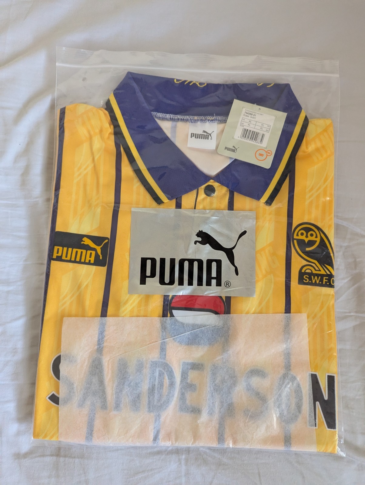 Sheffield Wednesday Away Shirt 1994/96. Size XL. Remake. New. pit2pit 56cm. for sale on Ebay