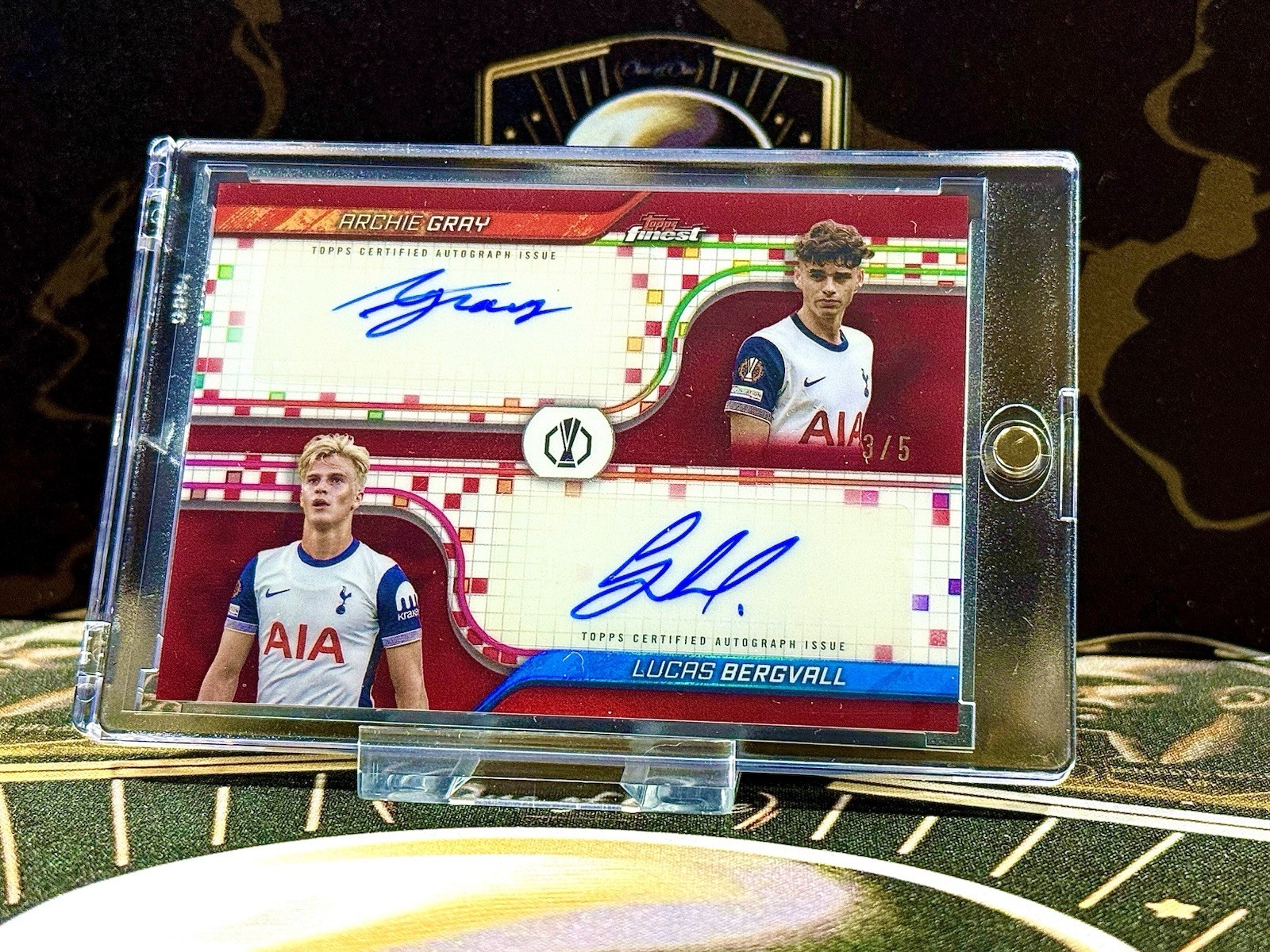 24/25 Topps Finest Dual Autograph Archie Gray & Lucas Bergvall /5 Tottenham 🔥🔥 for sale on Ebay