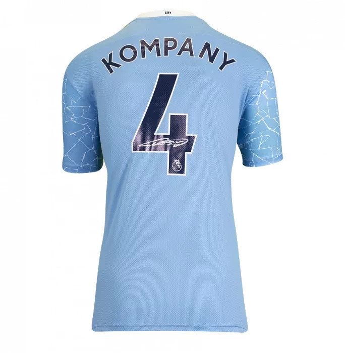 Vincent Kompany Back Signed Manchester City 2020-21 Home Shirt for sale on Ebay