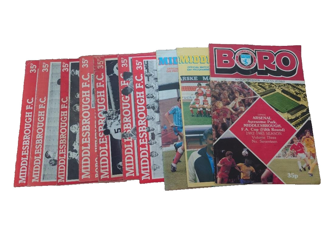 Collection of 10 1983-1984 Middlesbrough programmes for sale on Ebay
