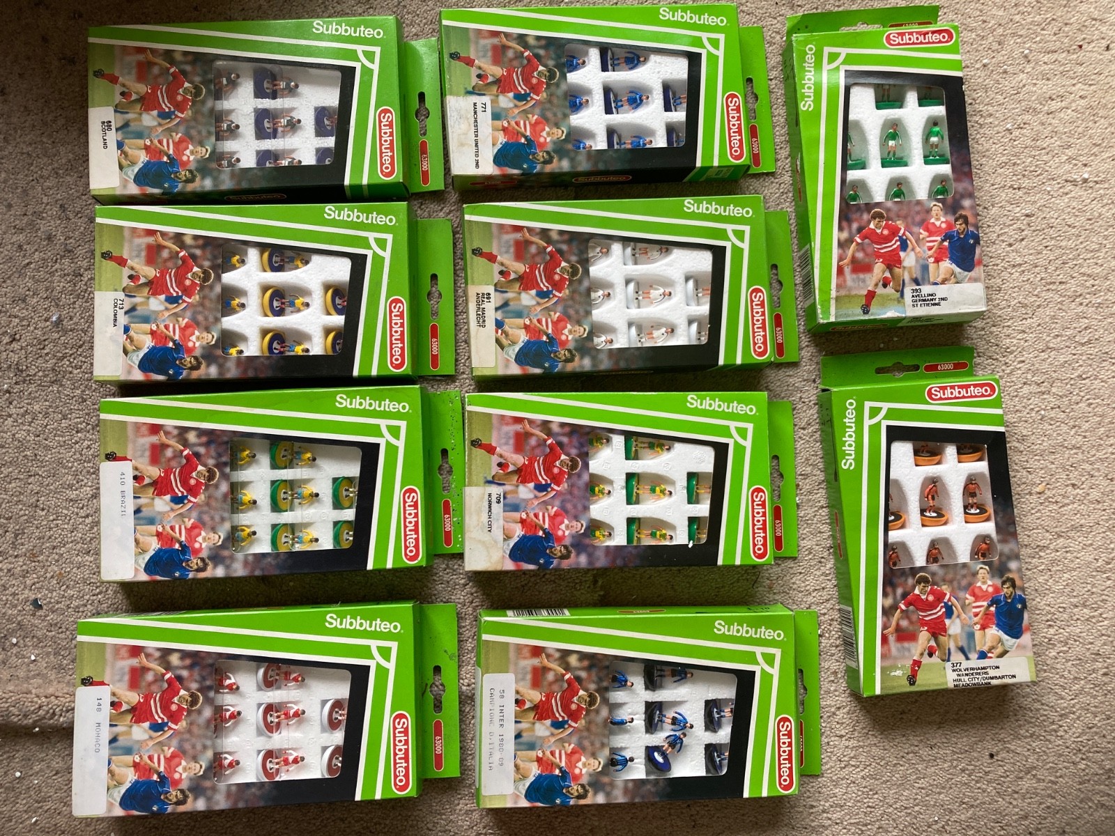 10 Lightweight Subbuteo Teams  for sale on Ebay