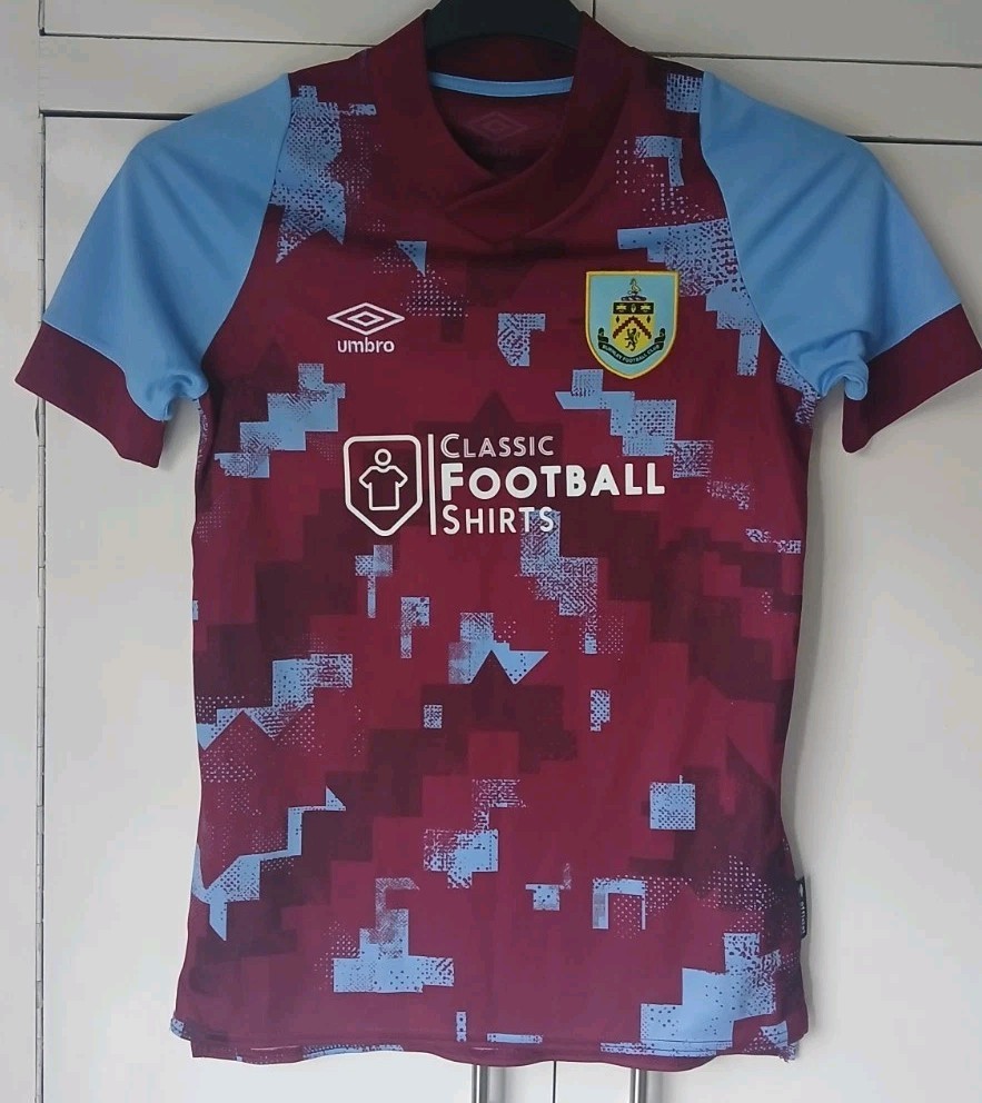 Umbro Burnley FC Home Shirt 2022-2023 Size YL (Youth Large) Approx 34
