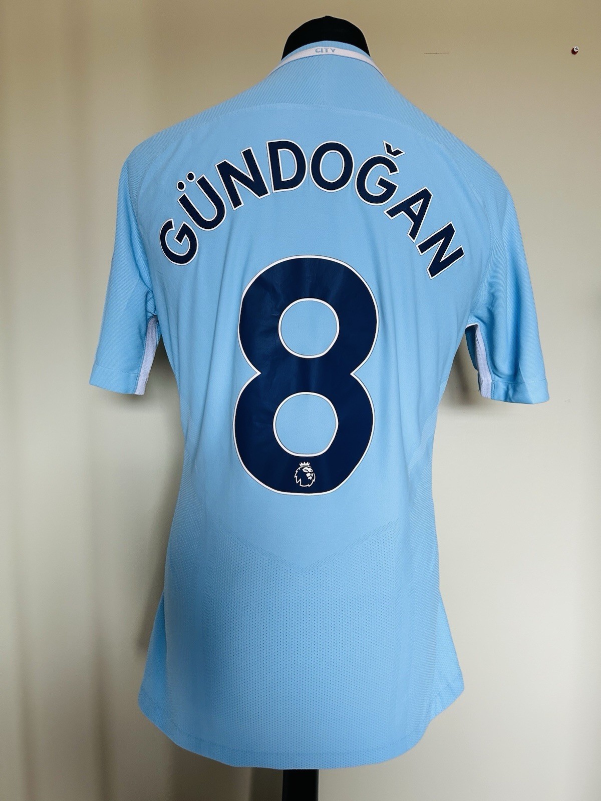 Manchester City Ilkay Gundogan Match Worn 2017/18 Shirt vs Leicester for sale on Ebay