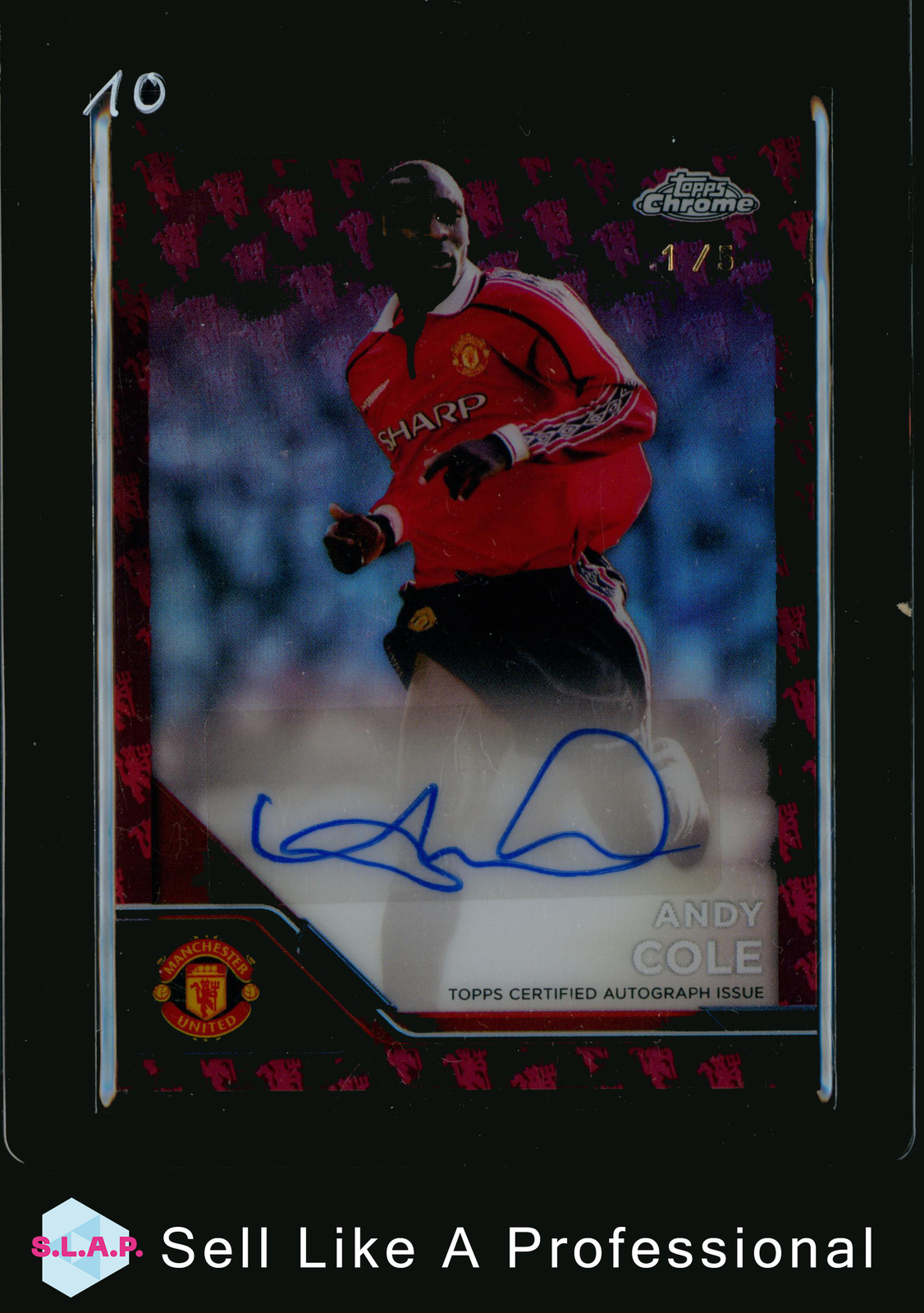 ANDY COLE TOPPS MANCHESTER UNITED CHROME DELUXE EDITION EN 2024-25 AUTOGRAPH 1/5 for sale on Ebay