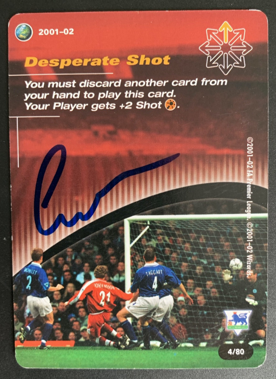 SIGNED WIZARD FOOTBALL CARD 2001/02 - GERRY TAGGART - LEICESTER CITY - 4/80 for sale on Ebay
