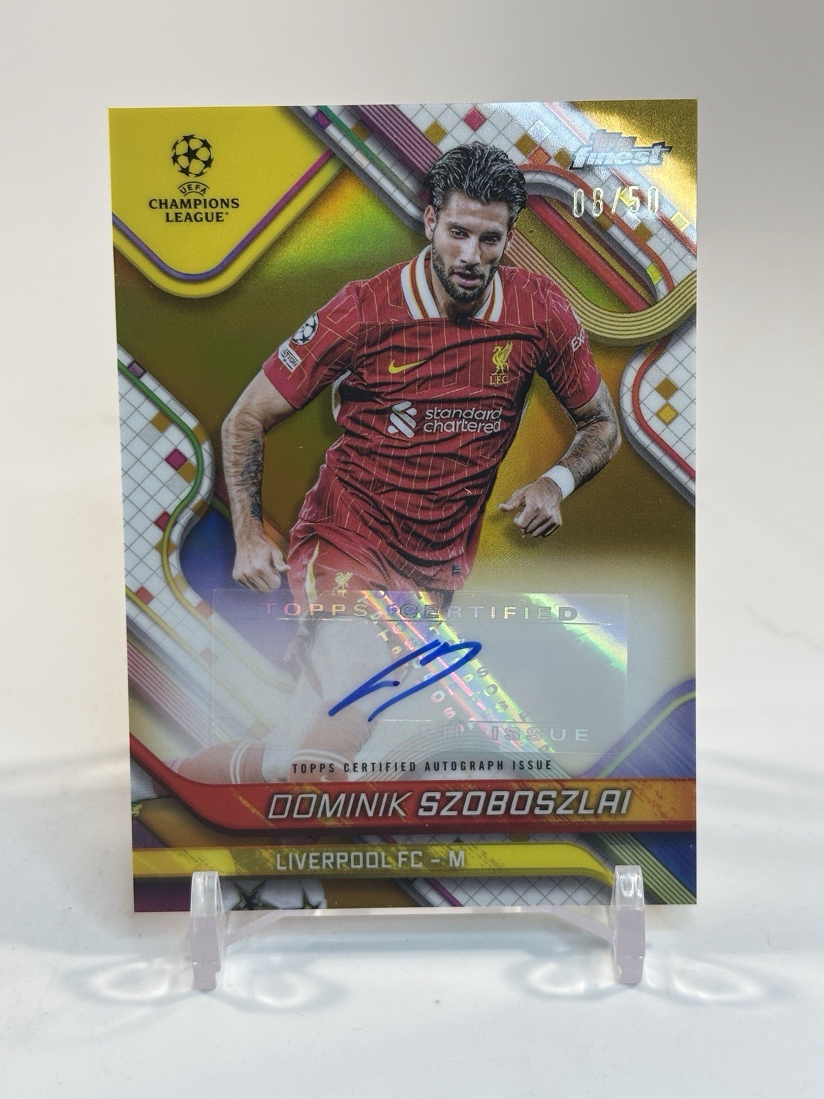 Dominik Szoboszlai 8/50 Autograph Variaton Topps Finest UCC 2024-25 Liverpool FC for sale on Ebay