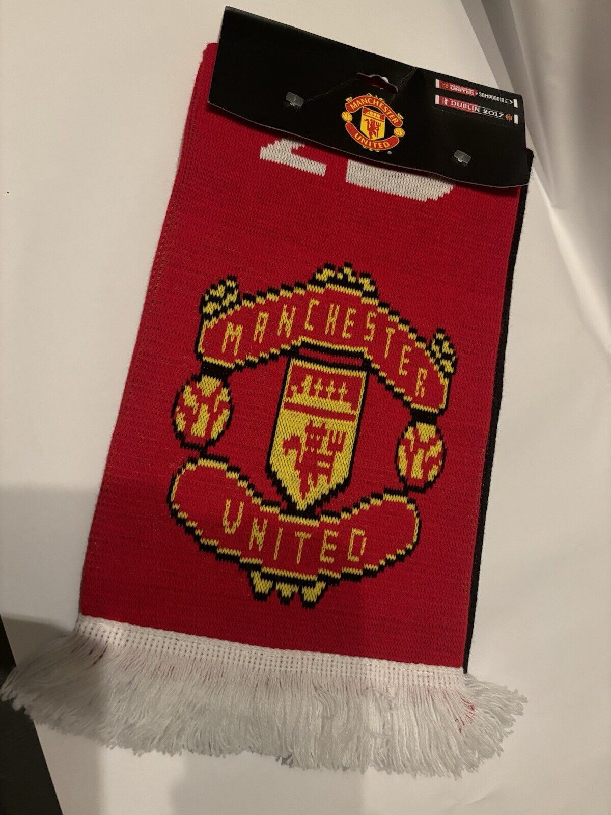 New Official Manchester united scarf 2017 Pre Season Tour Ireland RRP £10 for sale on Ebay