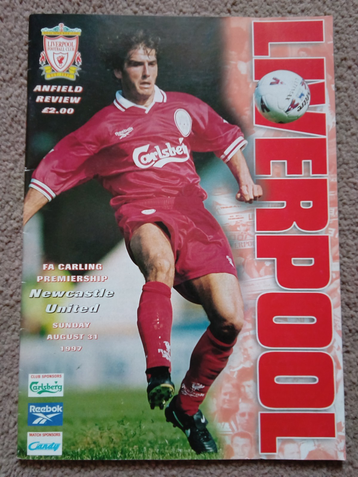 1997/98 Liverpool v Newcastle programme 31/08/97,rare postponed for sale on Ebay