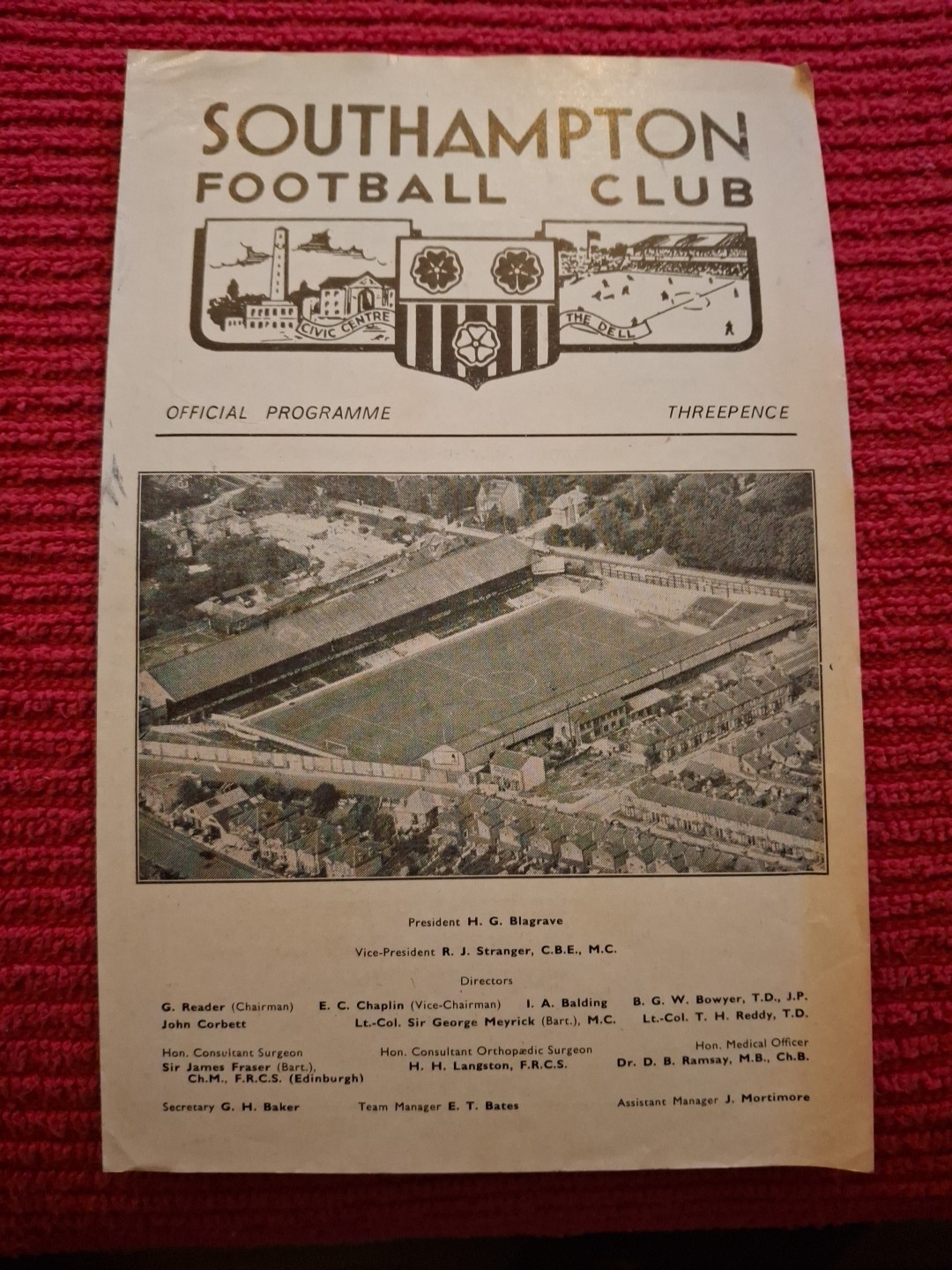 Southampton Reserves v Tottenham Hotspur Res programme.  18/8/1970 for sale on Ebay