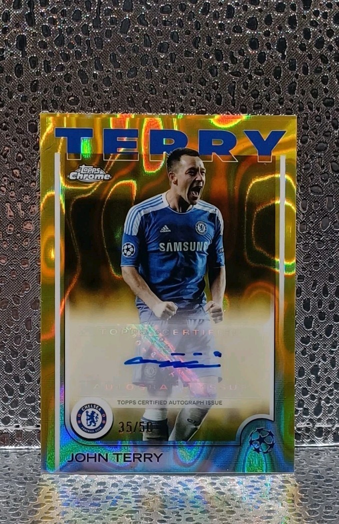 John Terry Auto - 2024-25 Topps Chrome UCC Gold Lava /50 - Chelsea for sale on Ebay