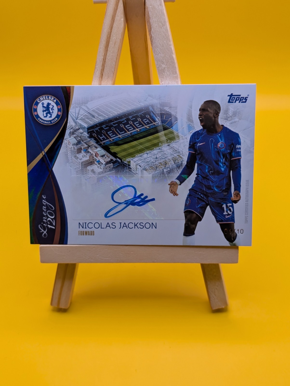 Topps Chelsea Lineage 120 Nicolas Jackson First Print Auto 01/10 🔥 2024/25 for sale on Ebay
