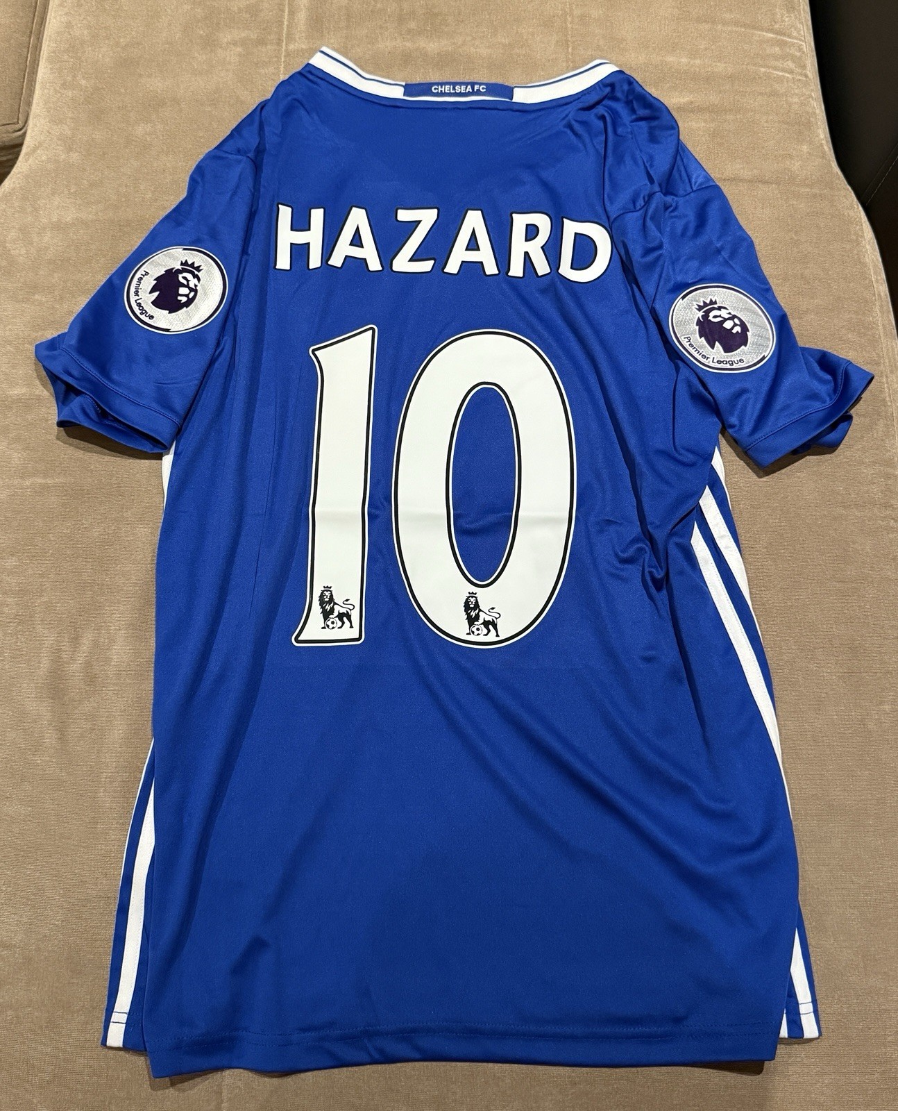 CHELSEA 2016/17 Home Shirt | #10 HAZARD | ADIDAS | Medium (M) for sale on Ebay