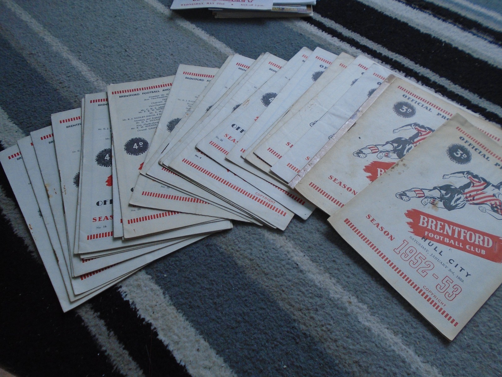 BRENTFORD HOMES 1952-3 TO 1959-60 X 26 ISSUES ALL LISTED for sale on Ebay