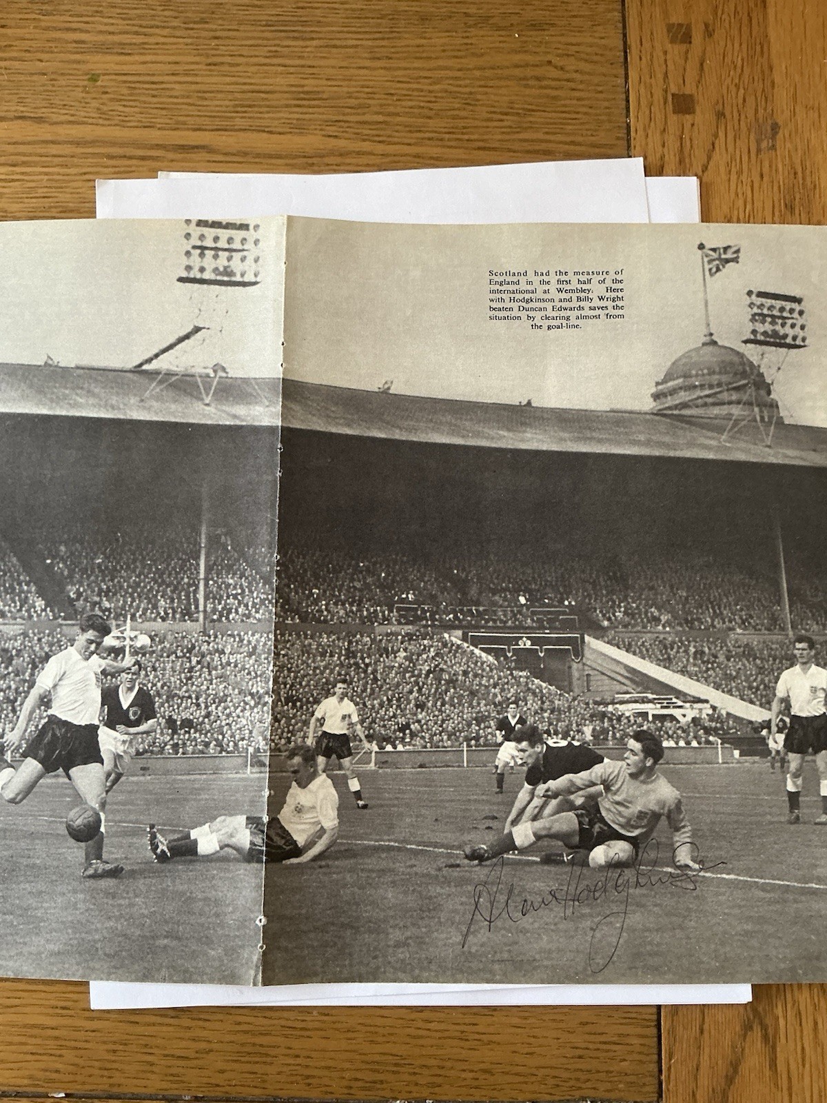 ALAN HODGKINSON  Sheffield United & England Signed Book Picture. for sale on Ebay